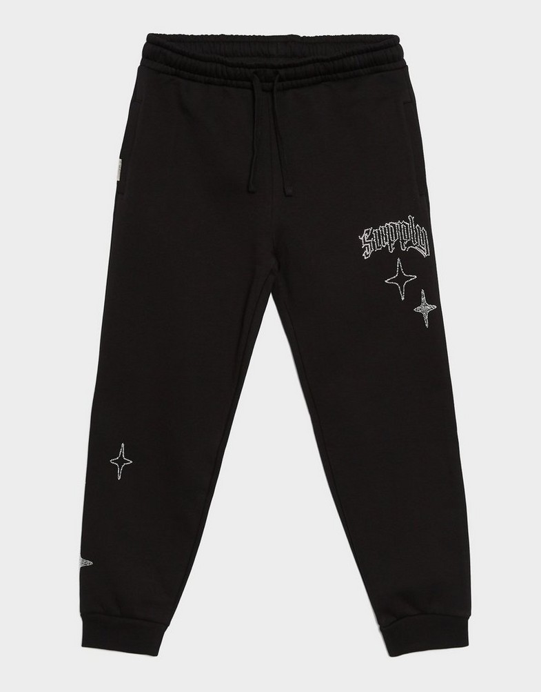 SUPPLY&DEMAND SPODNIE SHARD PNT BLK-BLK SUPTM17621007 Czarny