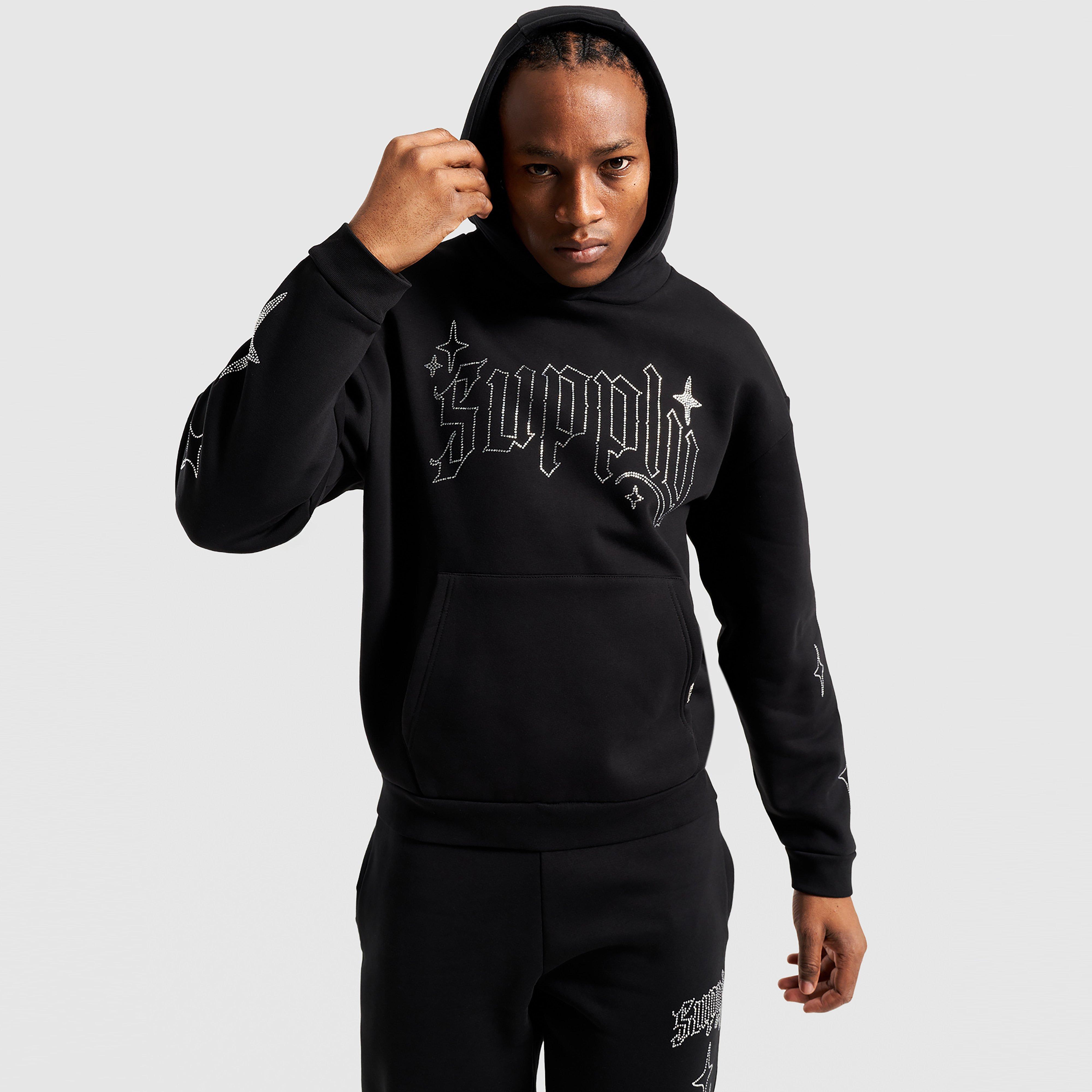 Pánska mikina SUPPLY&amp;DEMAND MIKINA S KAPUCŇOU SHARD HD BLK-BLK