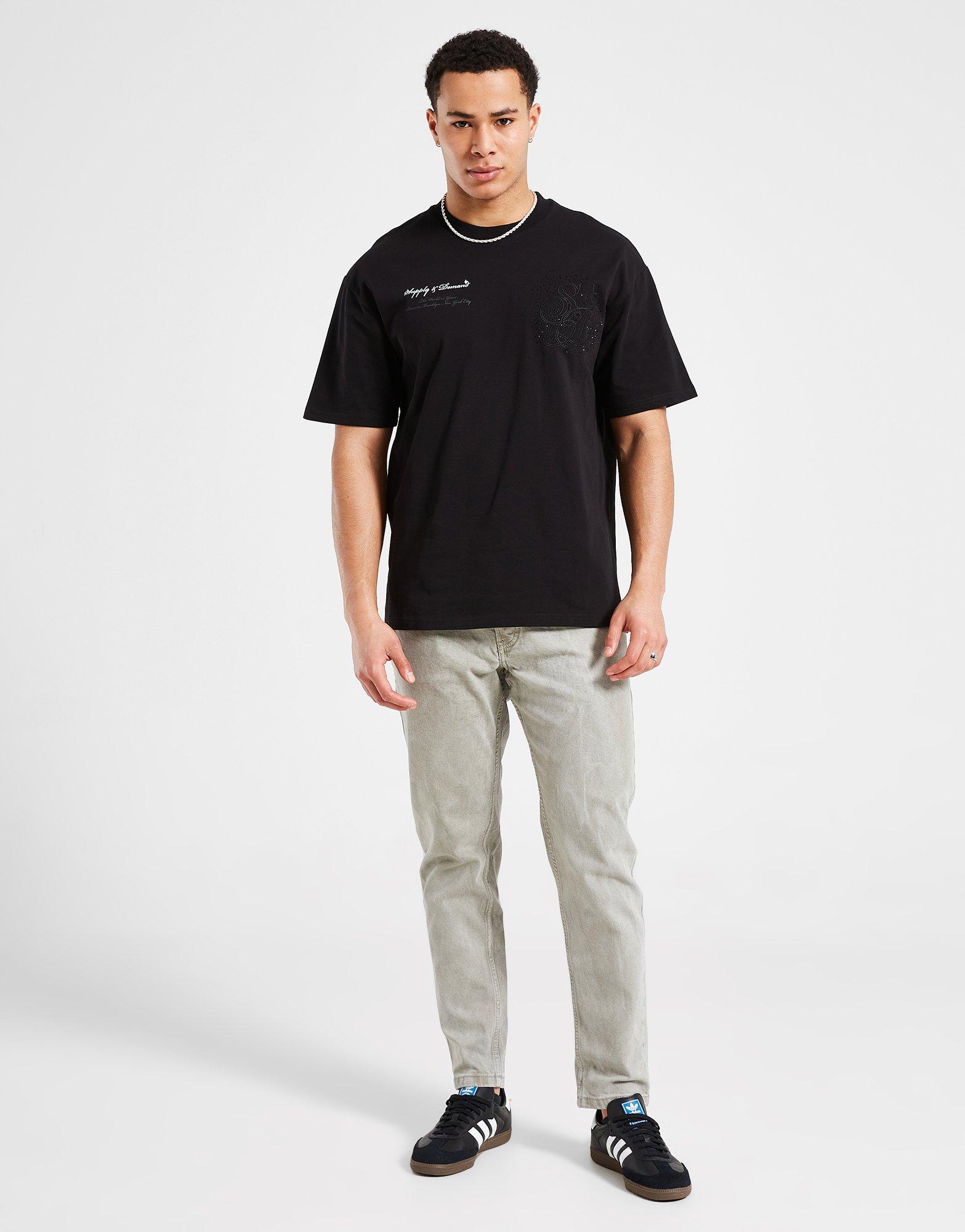 Koszulka, t-shirt męski SUPPLY&DEMAND T-SHIRT KLINK TEE SUPTM17677007 Czarny