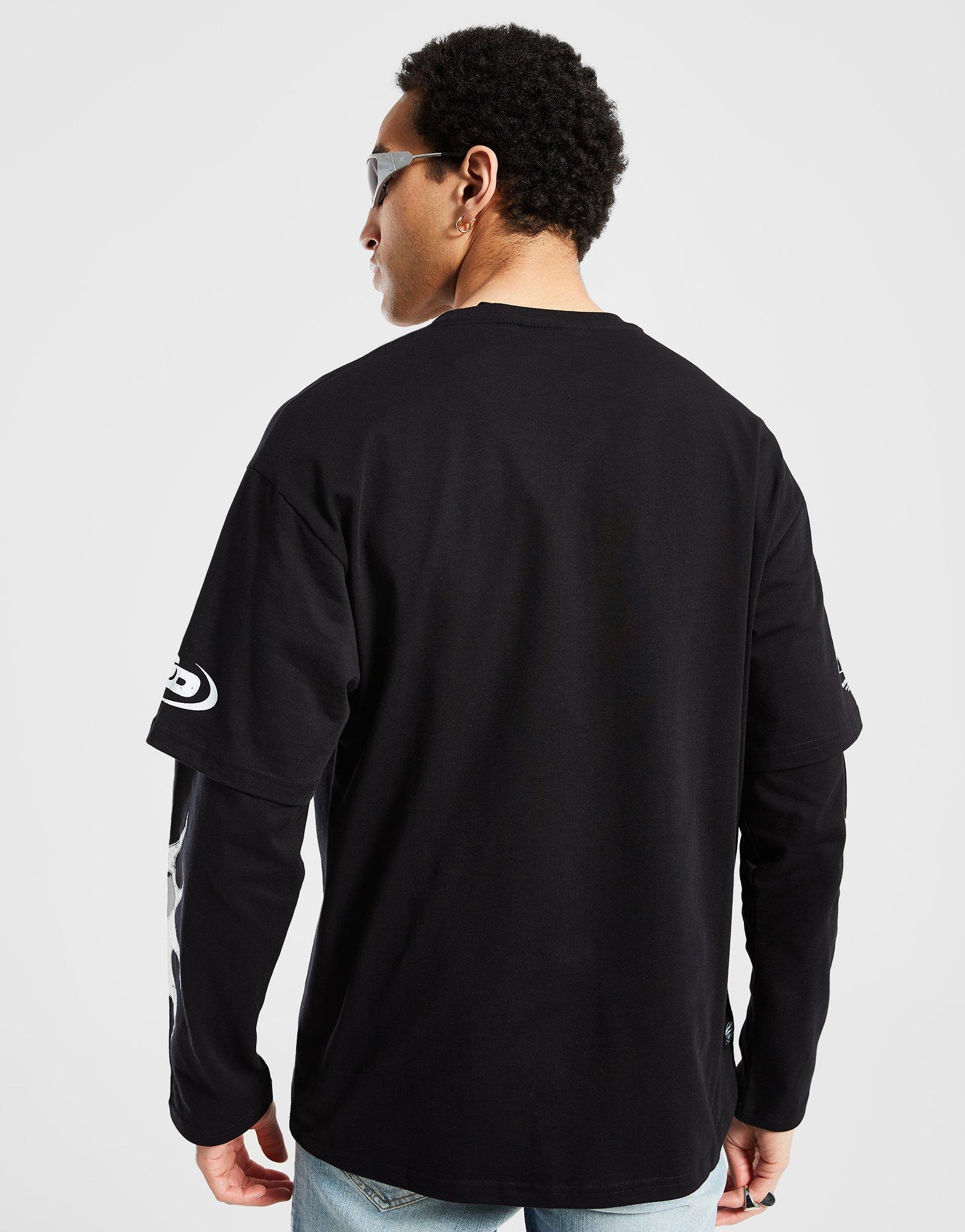 Férfi póló SUPPLY&DEMAND PÓLÓ COREY LS TEE SUPTM17683007 Fekete