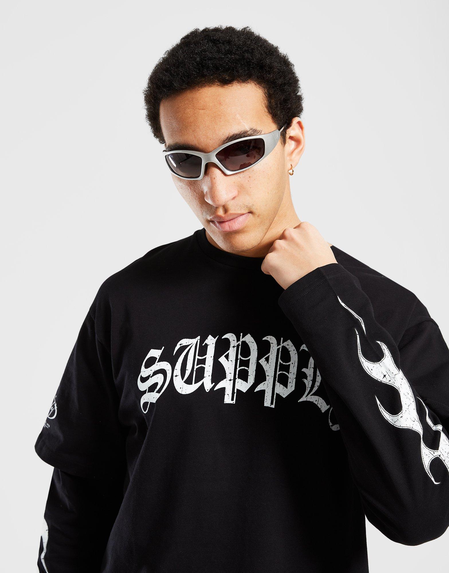 Férfi póló SUPPLY&DEMAND PÓLÓ COREY LS TEE SUPTM17683007 Fekete