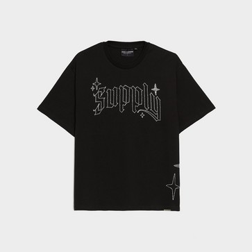 Koszulka, t-shirt męski SUPPLY&DEMAND T-SHIRT SHARD TEE BLK-BLK