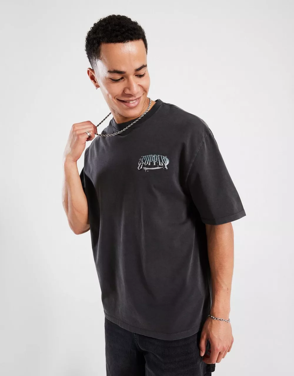 Supply & Demand SUPPLY&DEMAND ФУТБОЛКА CHROME STAR TEE BLK-BLK, фото 1 з 4