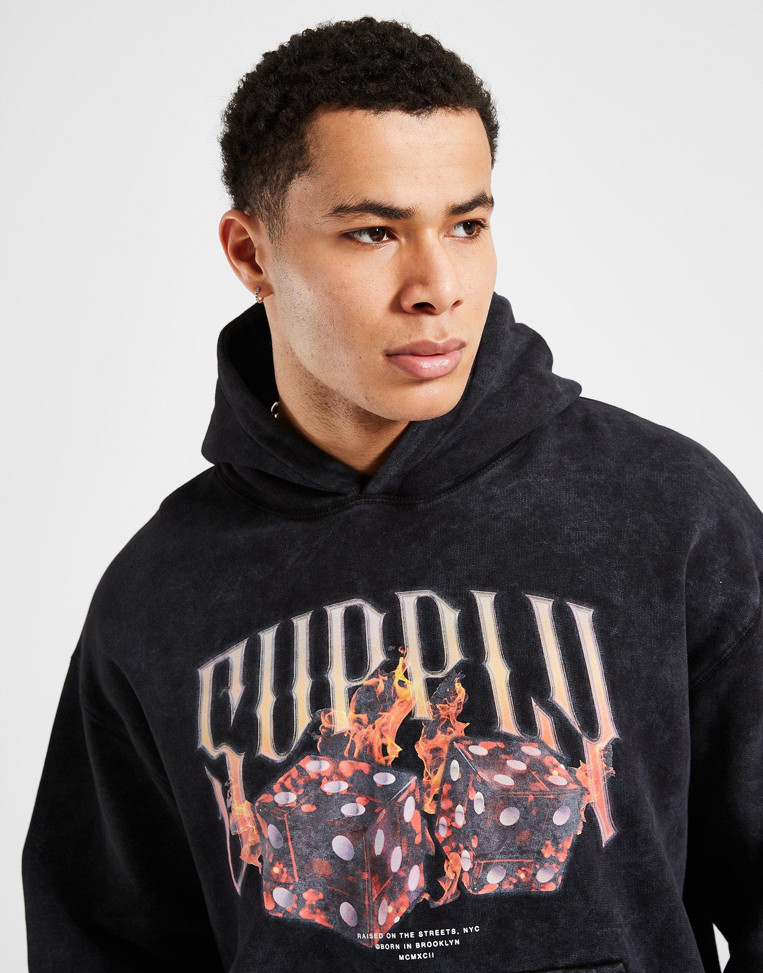 Мъжка блуза SUPPLY&DEMAND СУИТЧЪР С КАЧУЛКА FIRE DICE HD SUPTM17702007 Черен