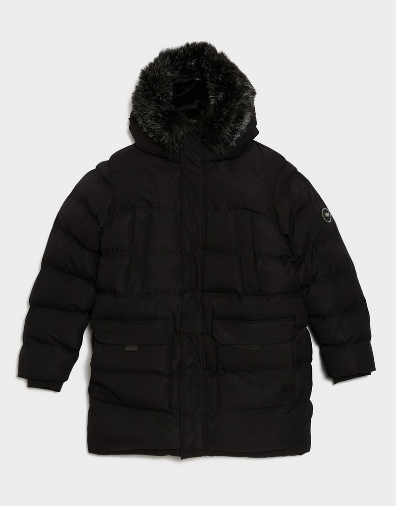 SUPPLY&DEMAND JACHETĂ COMMAND LNG PARKA BLK-BLK WJACKET SUPTM17874007 Negru