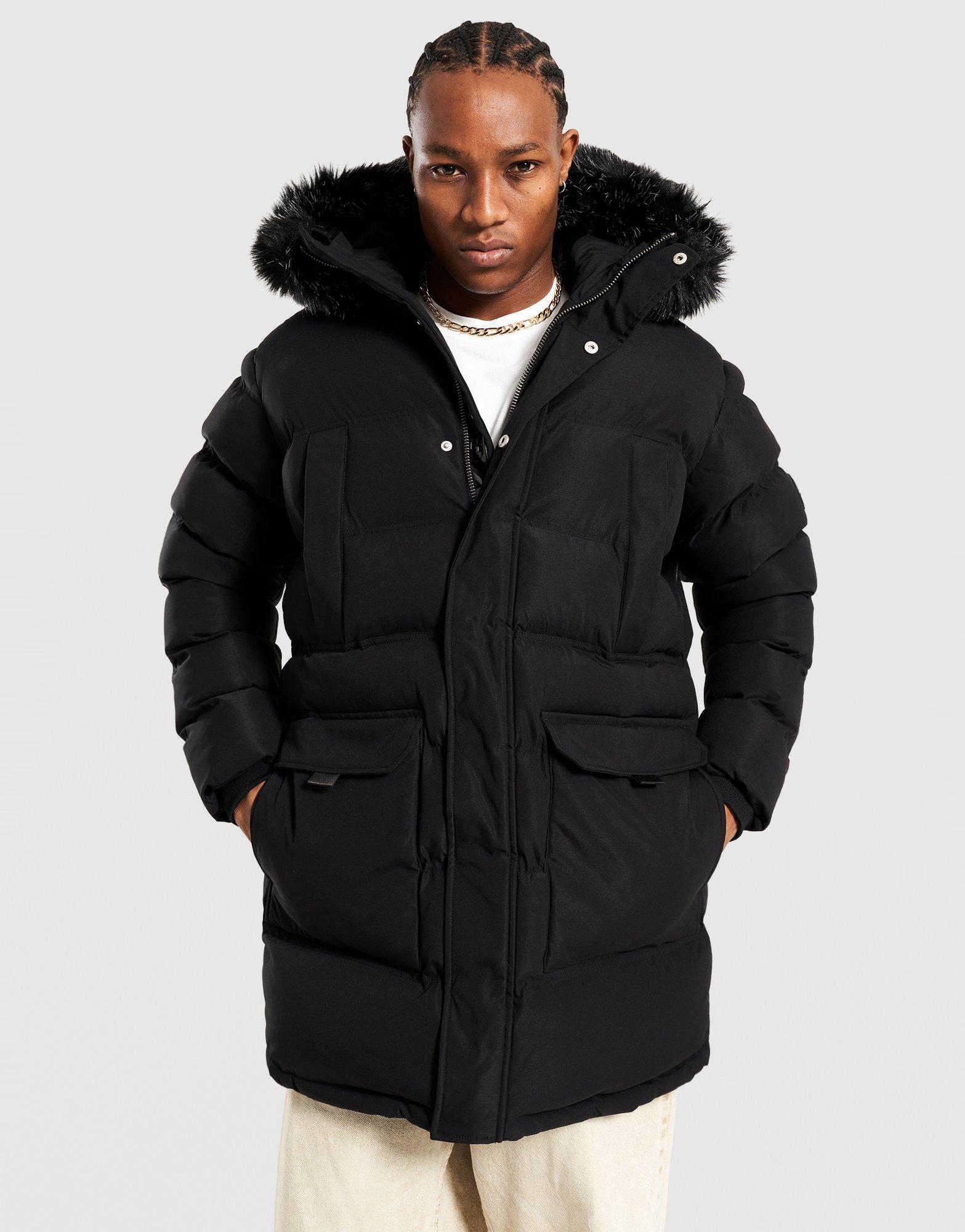 Kurtka męska SUPPLY&DEMAND KURTKA COMMAND LNG PARKA BLK-BLK WJACKET SUPTM17874007 Czarny