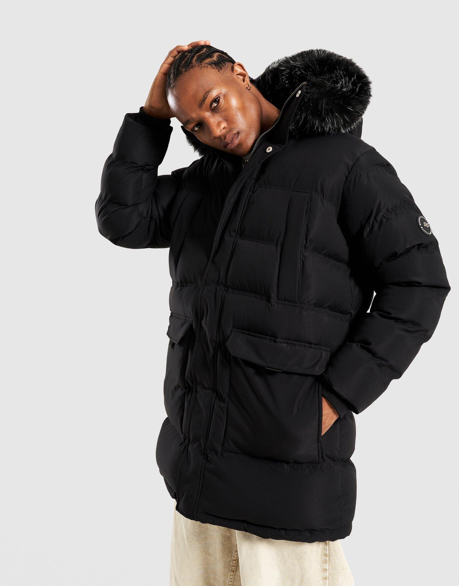 Kurtka męska SUPPLY&DEMAND KURTKA COMMAND LNG PARKA BLK-BLK WJACKET SUPTM17874007 Czarny