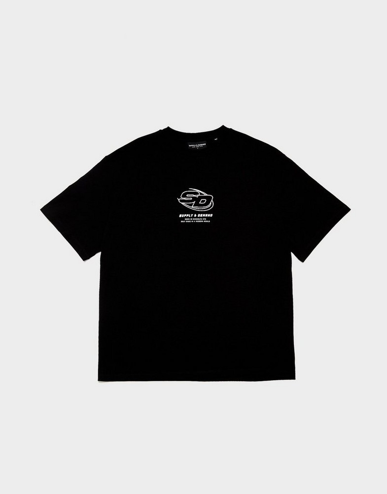 Tricou pentru bărbați SUPPLY&DEMAND TRICOU KENZOR TEE BLK-BLK SUPTM17914007 Negru