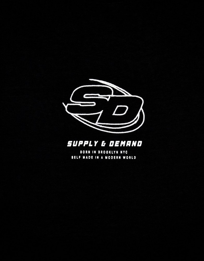 Tricou pentru bărbați SUPPLY&DEMAND TRICOU KENZOR TEE BLK-BLK SUPTM17914007 Negru