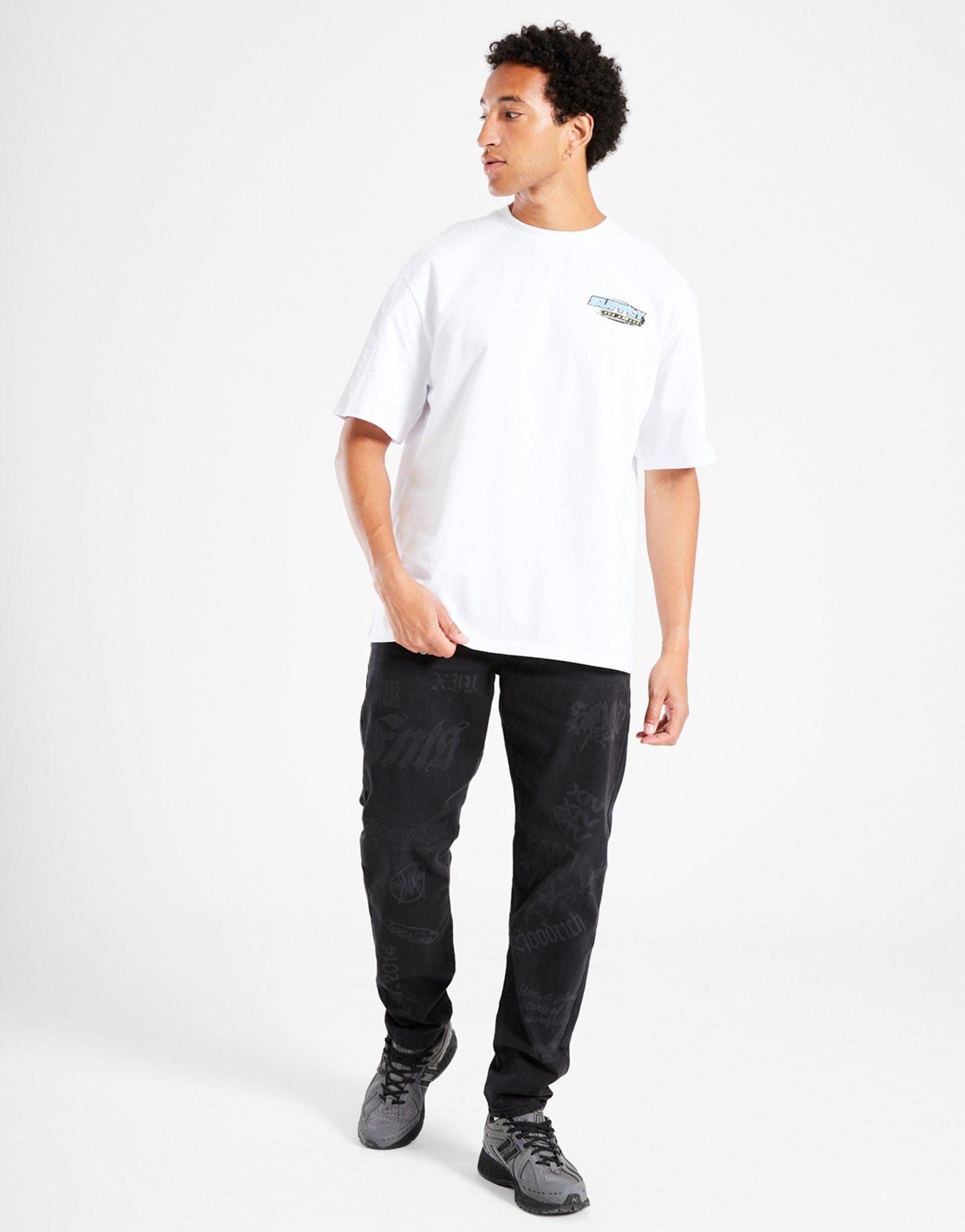 Koszulka, t-shirt męski SUPPLY&DEMAND T-SHIRT TRACKED INT TEE WHT-WHT SUPTM17947010 Biały