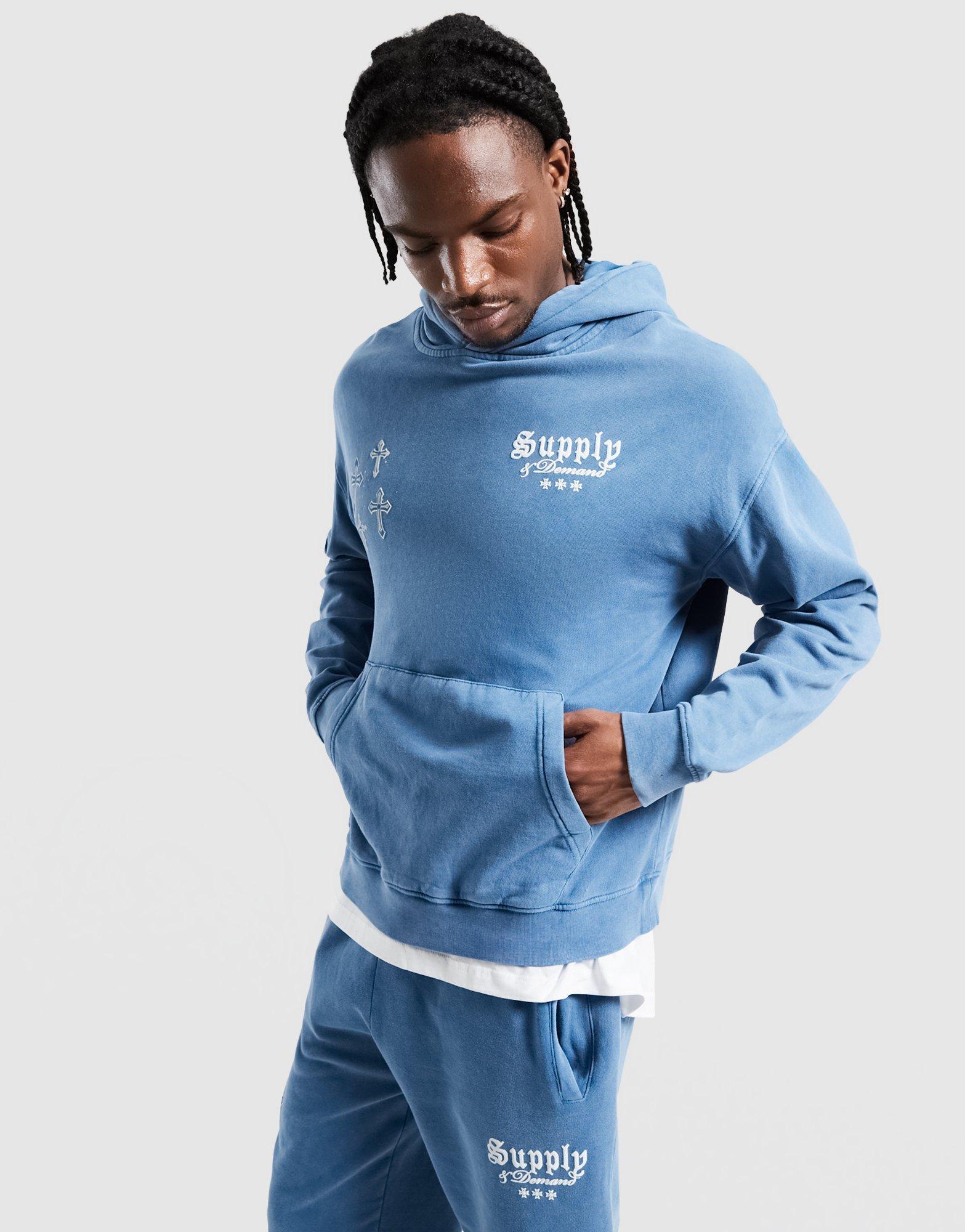 Supply&demand Pulóver Kapucnis Crosses Hd Blu-Cpbl