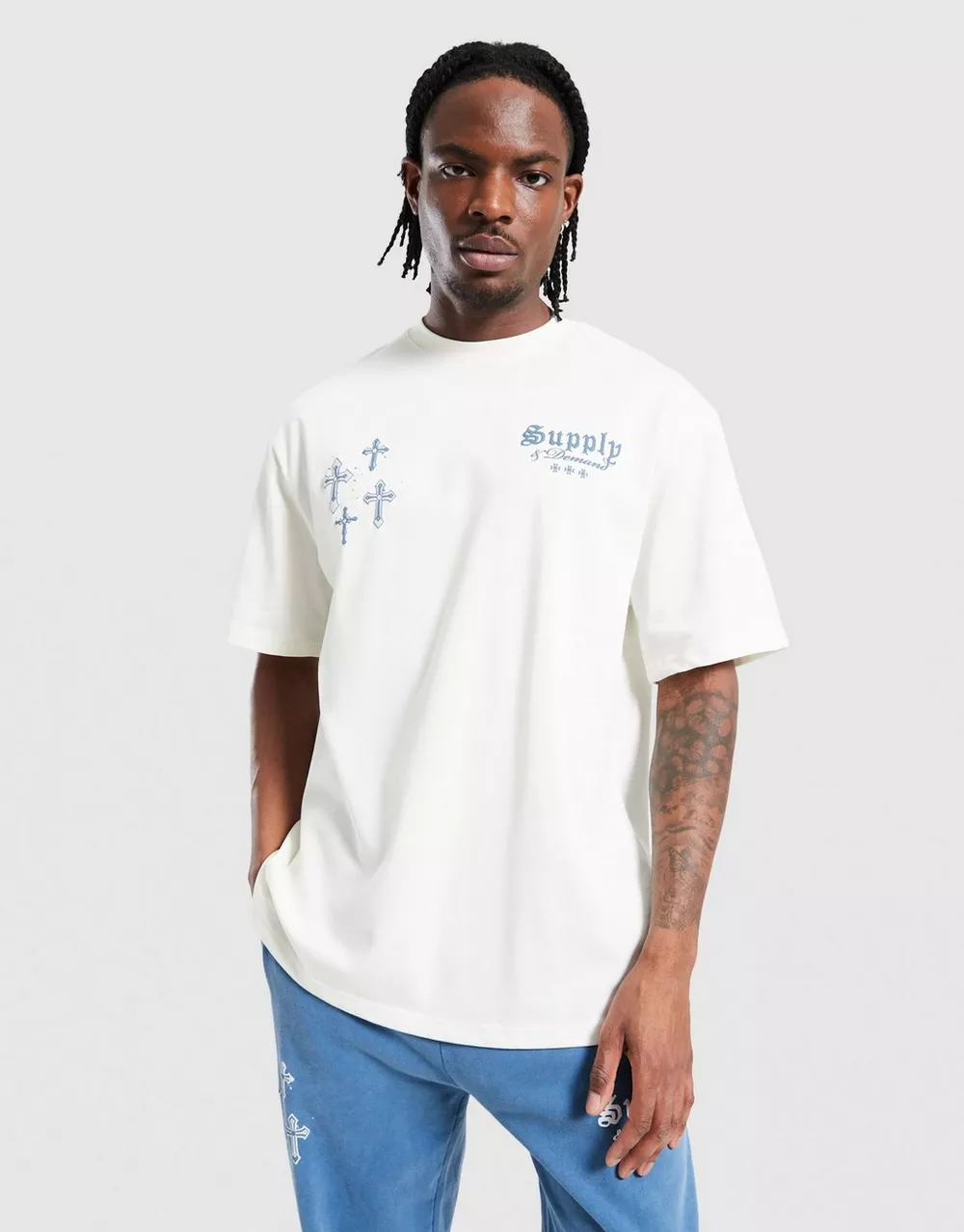 Supply & Demand SUPPLY&DEMAND ФУТБОЛКА CROSSES TEE GRY-VGY, фото 1 з 4