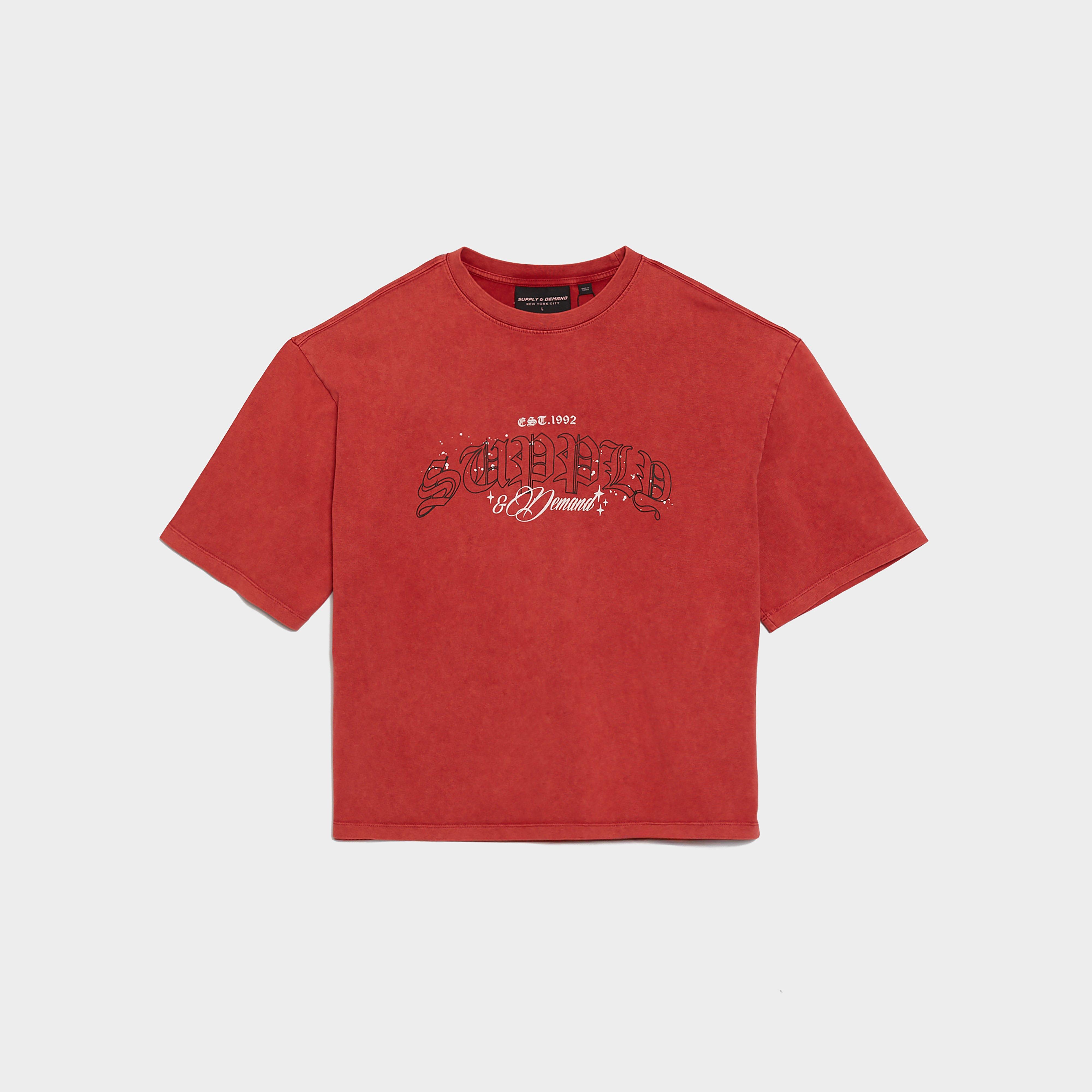 Мъжка тениска SUPPLY&DEMAND T-SHIRT GAMER TEE RED-JSRD