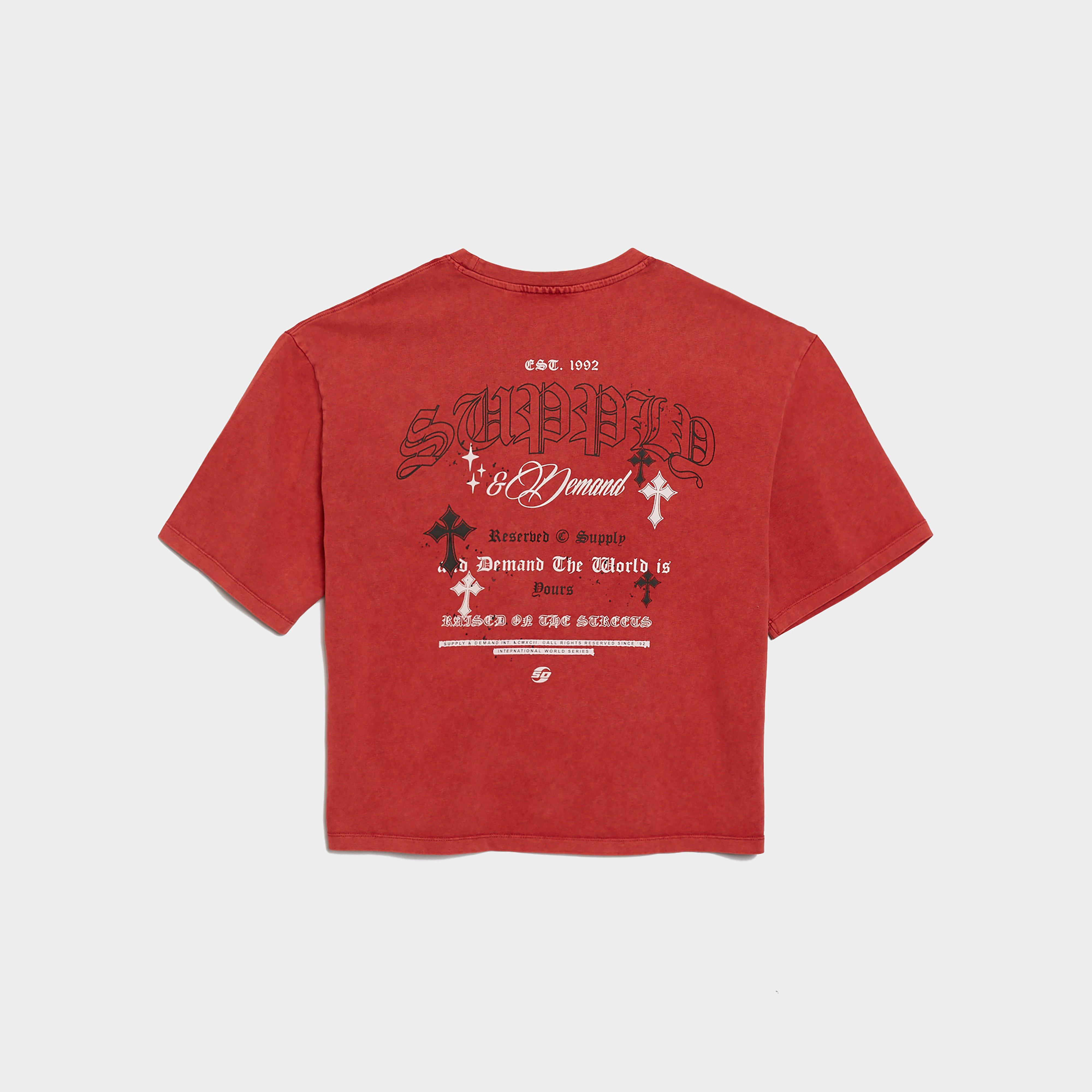 Мъжка тениска SUPPLY&DEMAND T-SHIRT GAMER TEE RED-JSRD