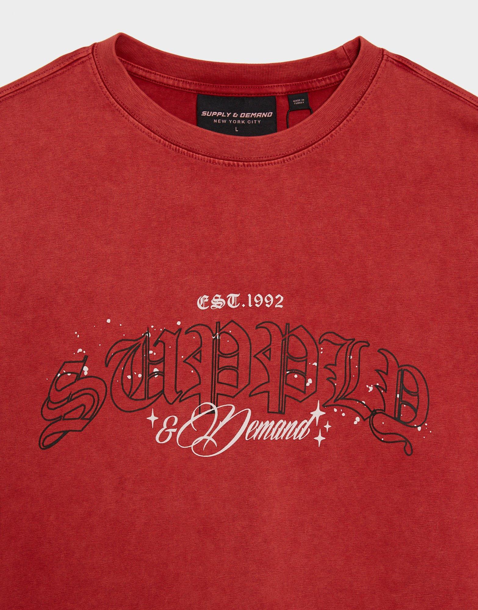 Férfi póló SUPPLY&DEMAND PÓLÓ GAMER TEE RED-JSRD SUPTM18426139 Piros