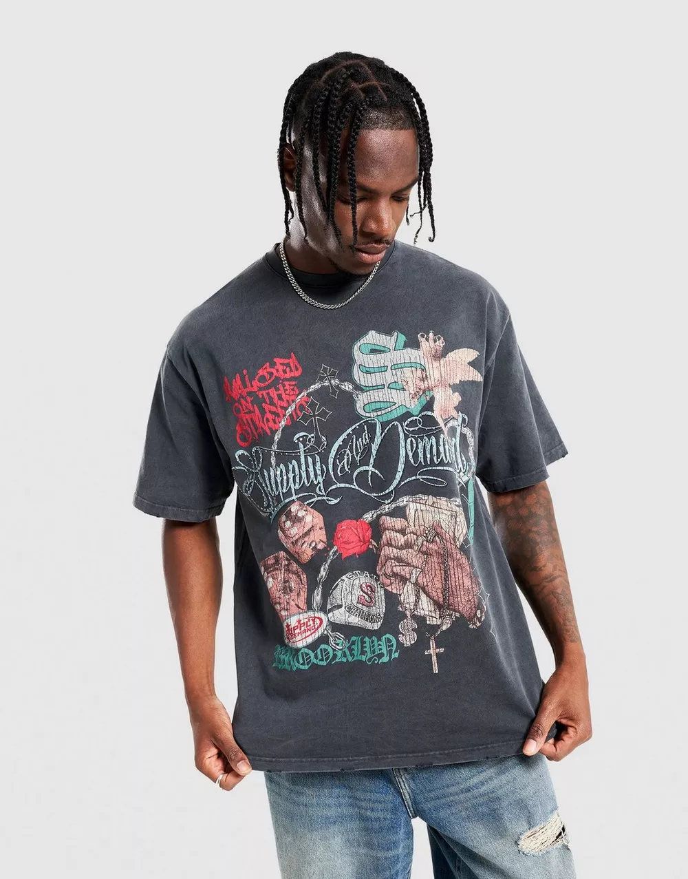 Supply & Demand SUPPLY&DEMAND ФУТБОЛКА MOTLEY TEE BLK-BLK, фото 1 з 4