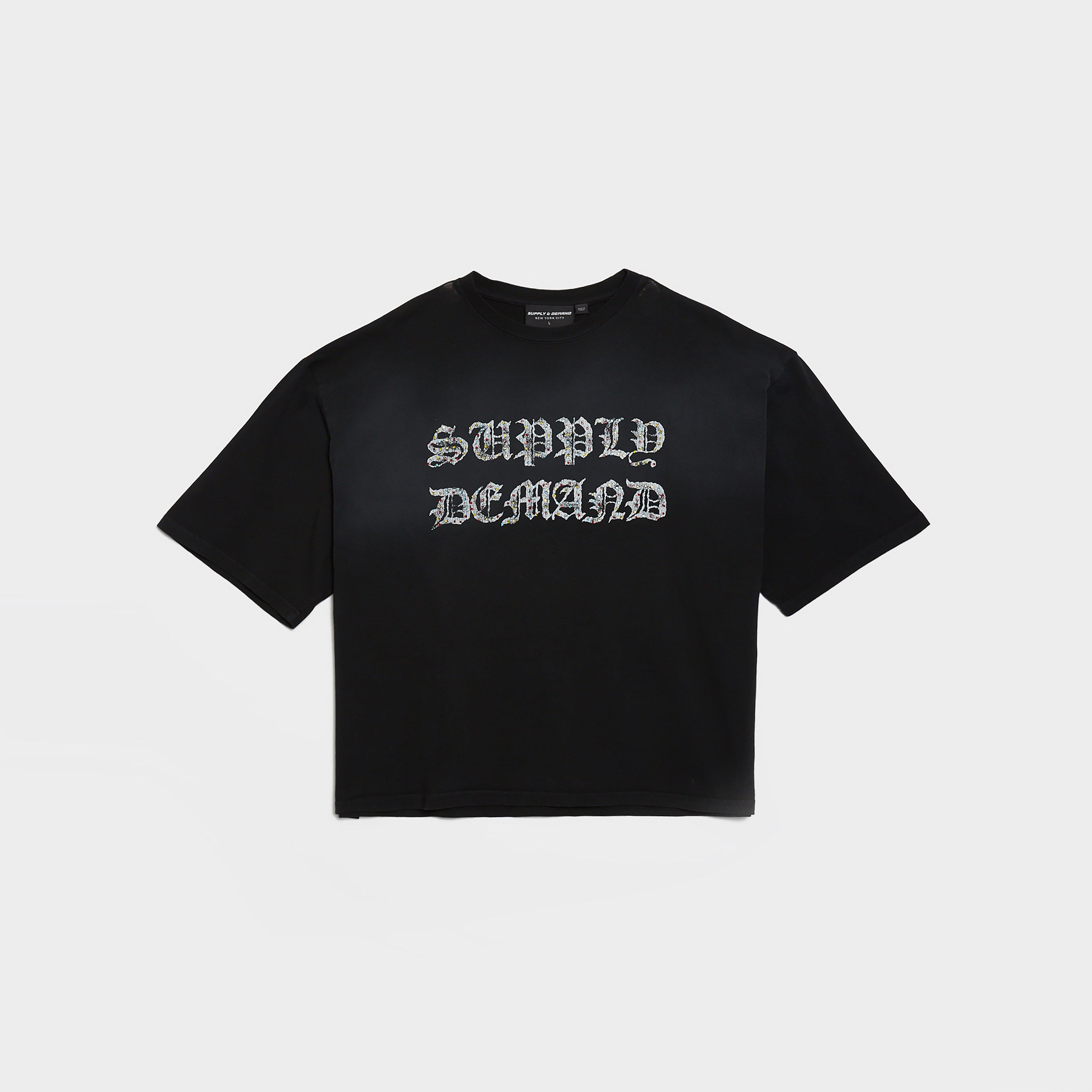 Мъжка тениска SUPPLY&DEMAND T-SHIRT GLITTER TEE BLK-BLK