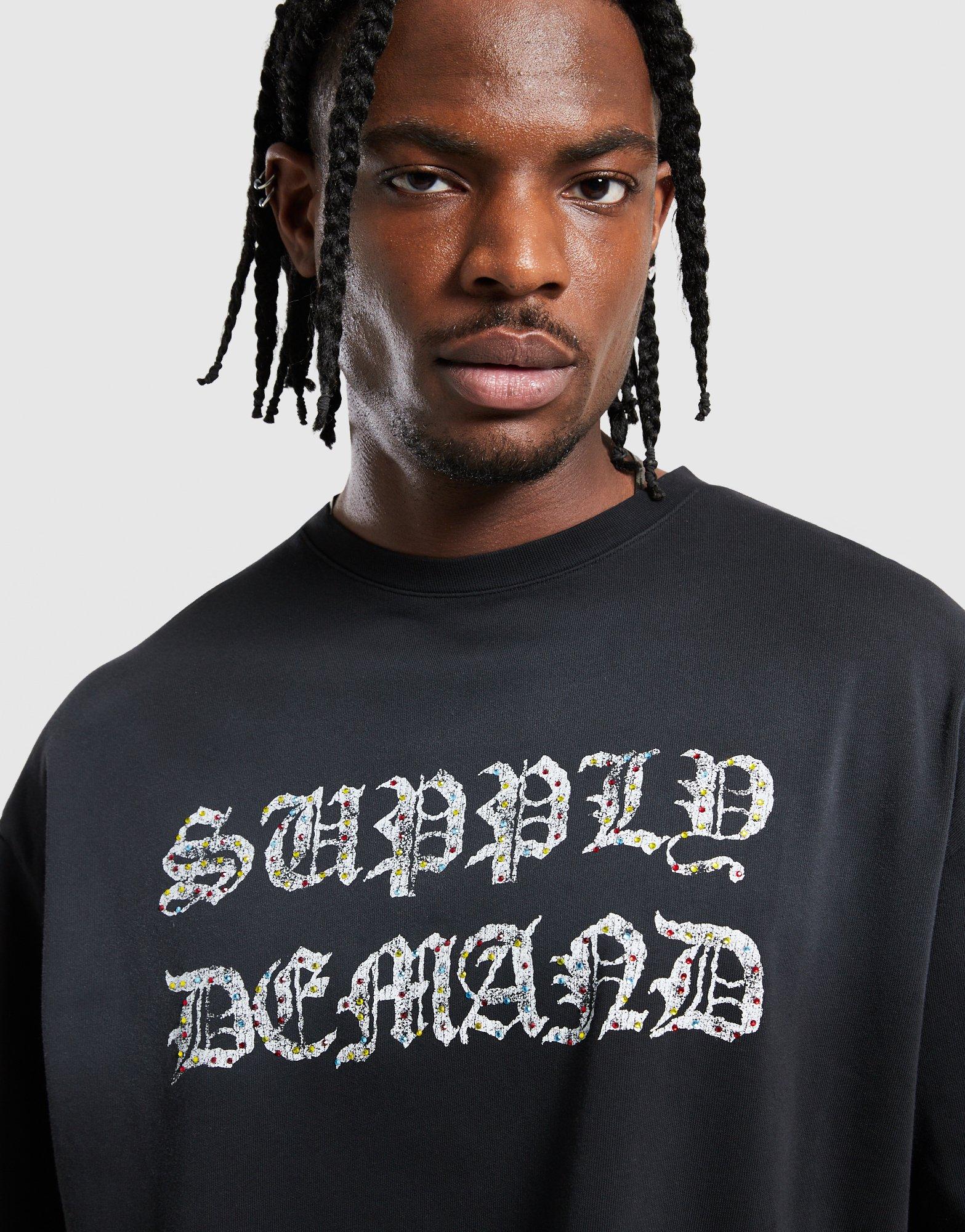 Muški T-shirt SUPPLY&DEMAND T-SHIRT GLITTER TEE BLK-BLK SUPTM18431007 crna