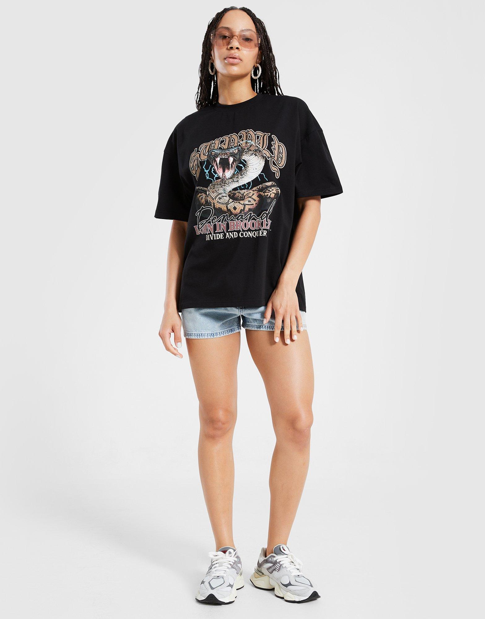 Koszulka, t-shirt damski SUPPLY&DEMAND T-SHIRT BORN TEE BLK SUPTW17453007 Czarny