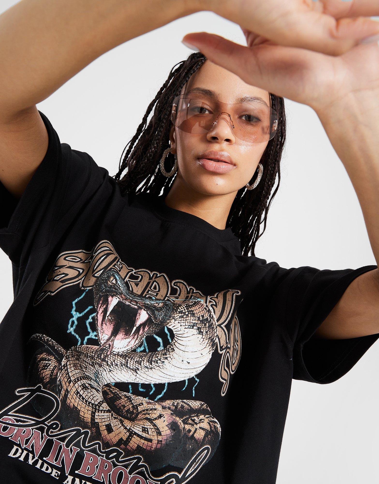 Koszulka, t-shirt damski SUPPLY&DEMAND T-SHIRT BORN TEE BLK SUPTW17453007 Czarny