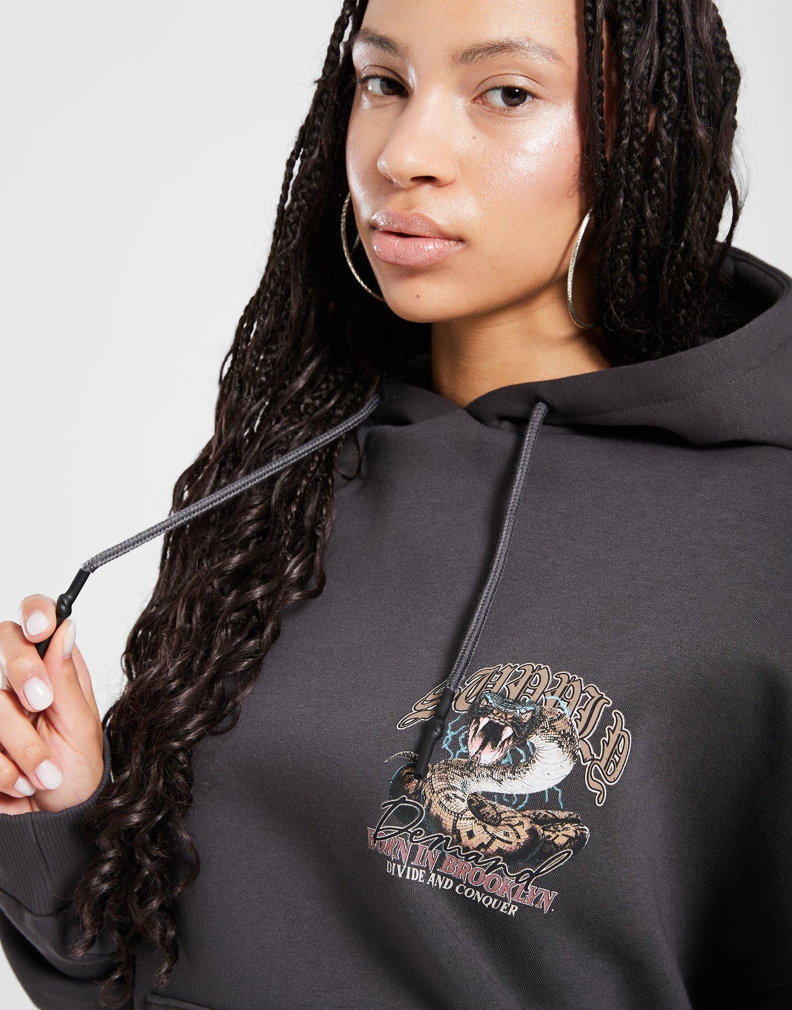 Bluza damska SUPPLY&DEMAND BLUZA Z KAPTUREM BORN HD CHAR SUPTW17457583 Czarny