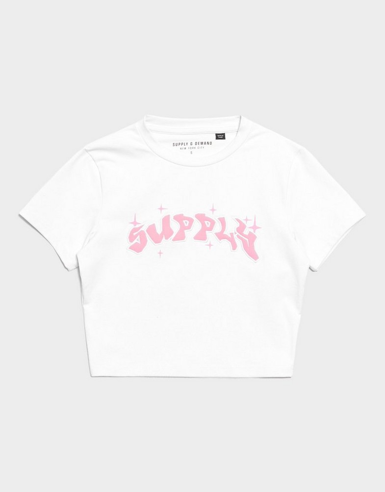 Tricou pentru femei SUPPLY&DEMAND TRICOU SUTTON SLM TEE SUPTW17658010 Alb