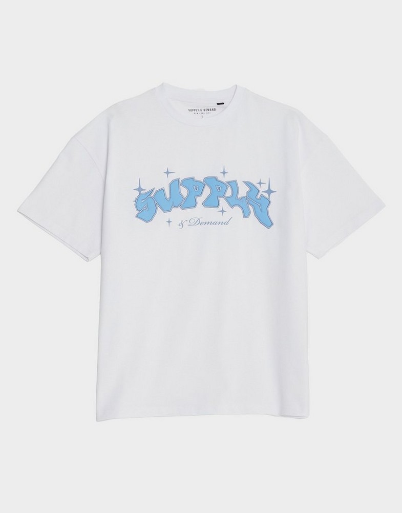 Koszulka, t-shirt damski SUPPLY&DEMAND T-SHIRT CLAPHAM TEE SUPTW17663010 Biały