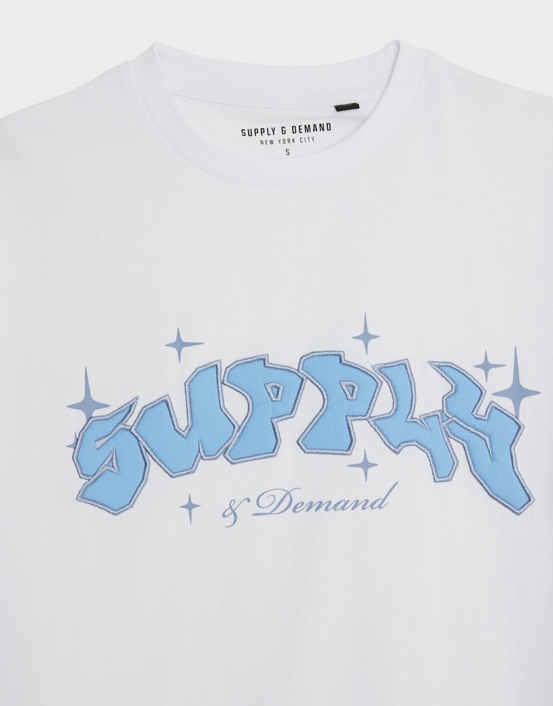 Koszulka, t-shirt damski SUPPLY&DEMAND T-SHIRT CLAPHAM TEE SUPTW17663010 Biały
