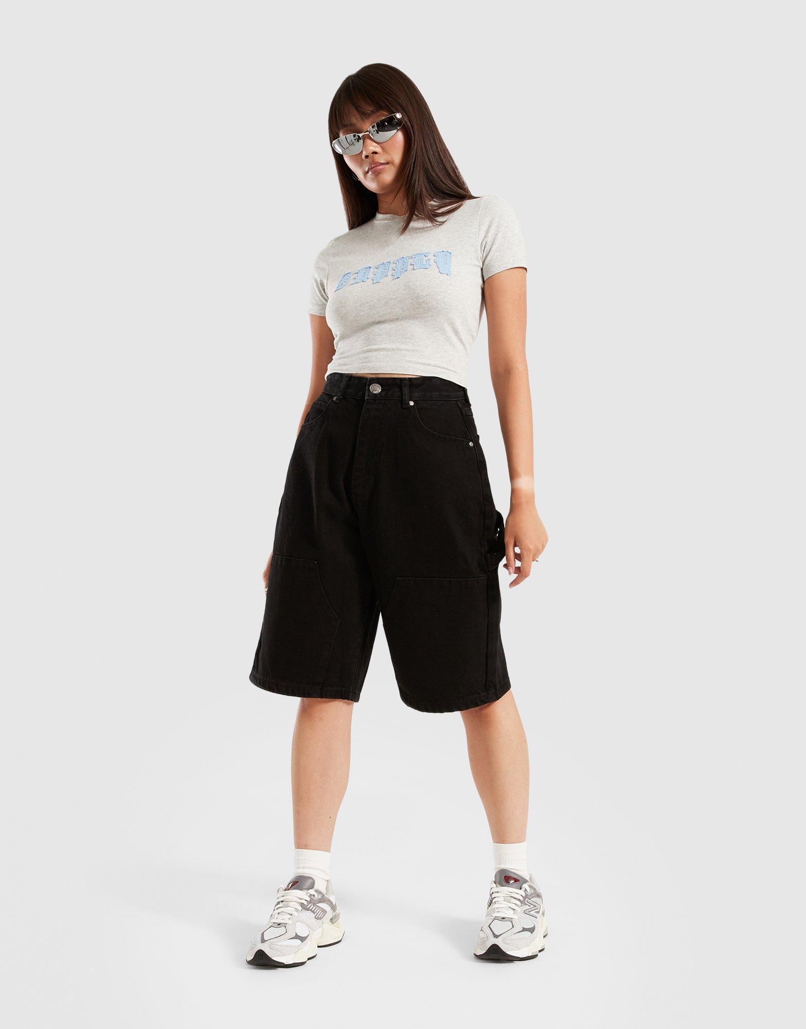 Krótkie spodenki, szorty damskie SUPPLY&DEMAND SZORTY CARPENTER JORT SUPTW17668036 Czarny