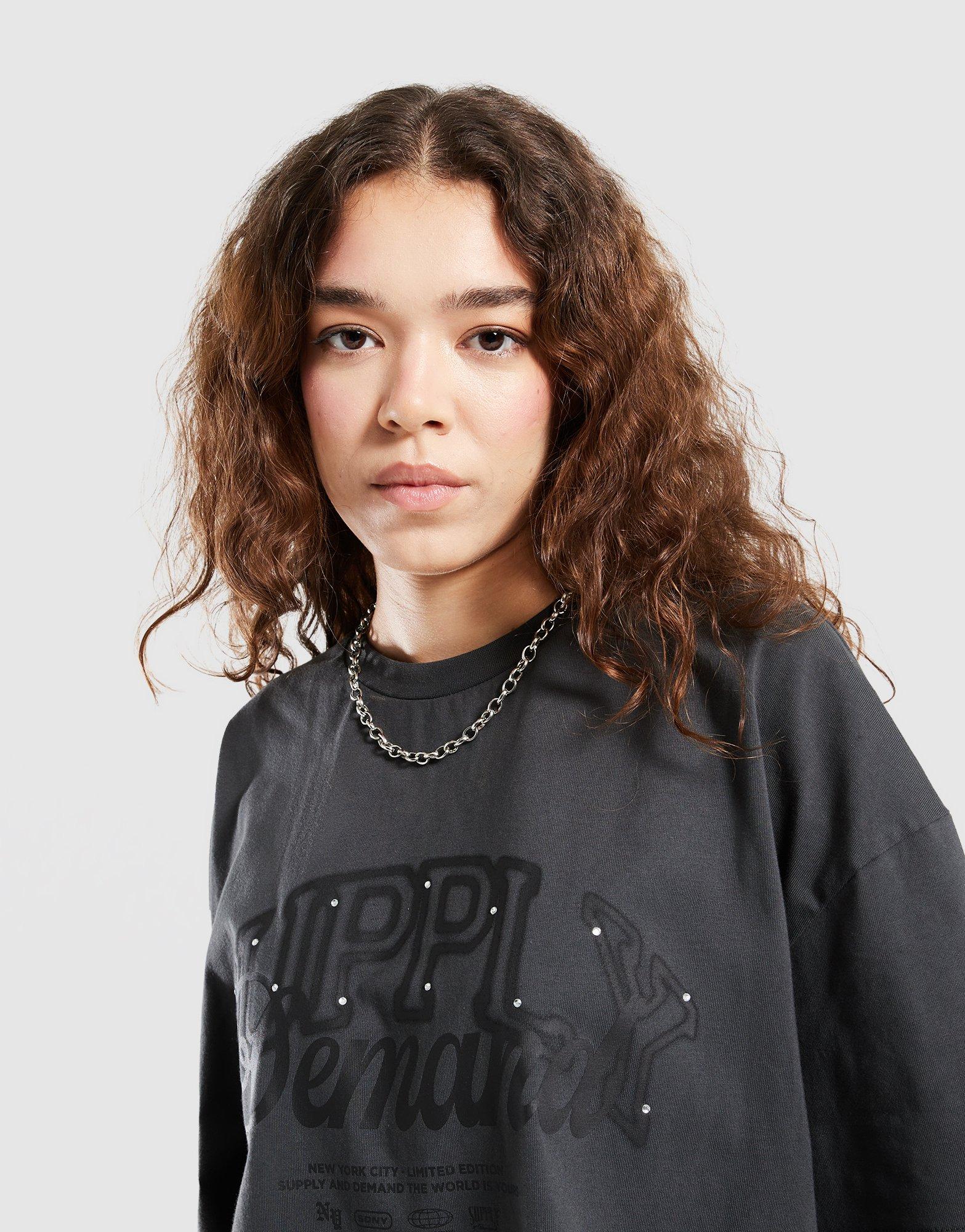 Koszulka, t-shirt damski SUPPLY&DEMAND T-SHIRT SPRAY TEE SUPTW17902526 Szary