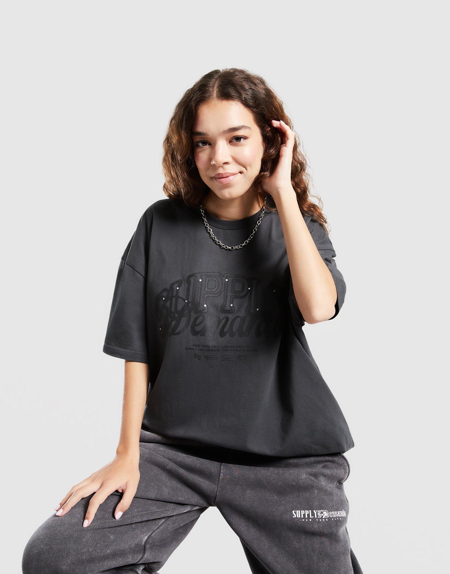 Koszulka, t-shirt damski SUPPLY&DEMAND T-SHIRT SPRAY TEE SUPTW17902526 Szary