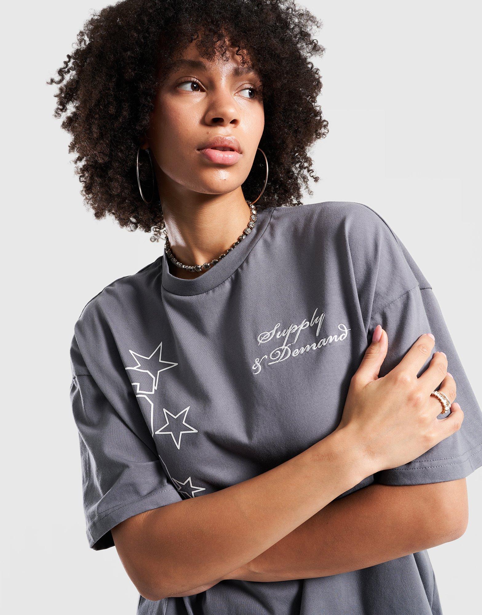 Koszulka, t-shirt damski SUPPLY&DEMAND T-SHIRT REA TEE SUPTW18058171 Szary