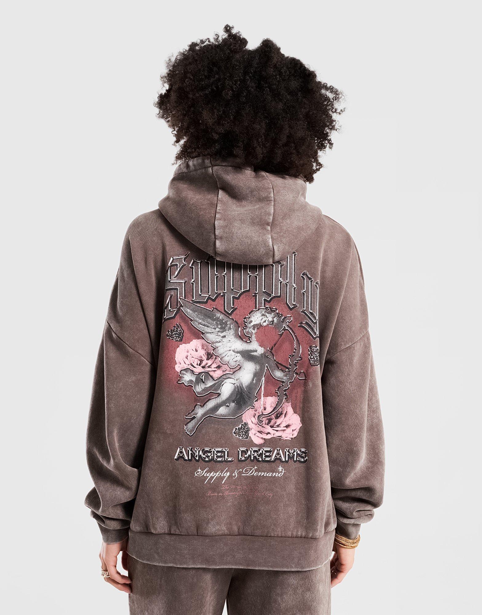 Bluza damska SUPPLY&DEMAND BLUZA Z KAPTUREM ANGEL DREAM OH HD SUPTW18064333 Brązowy