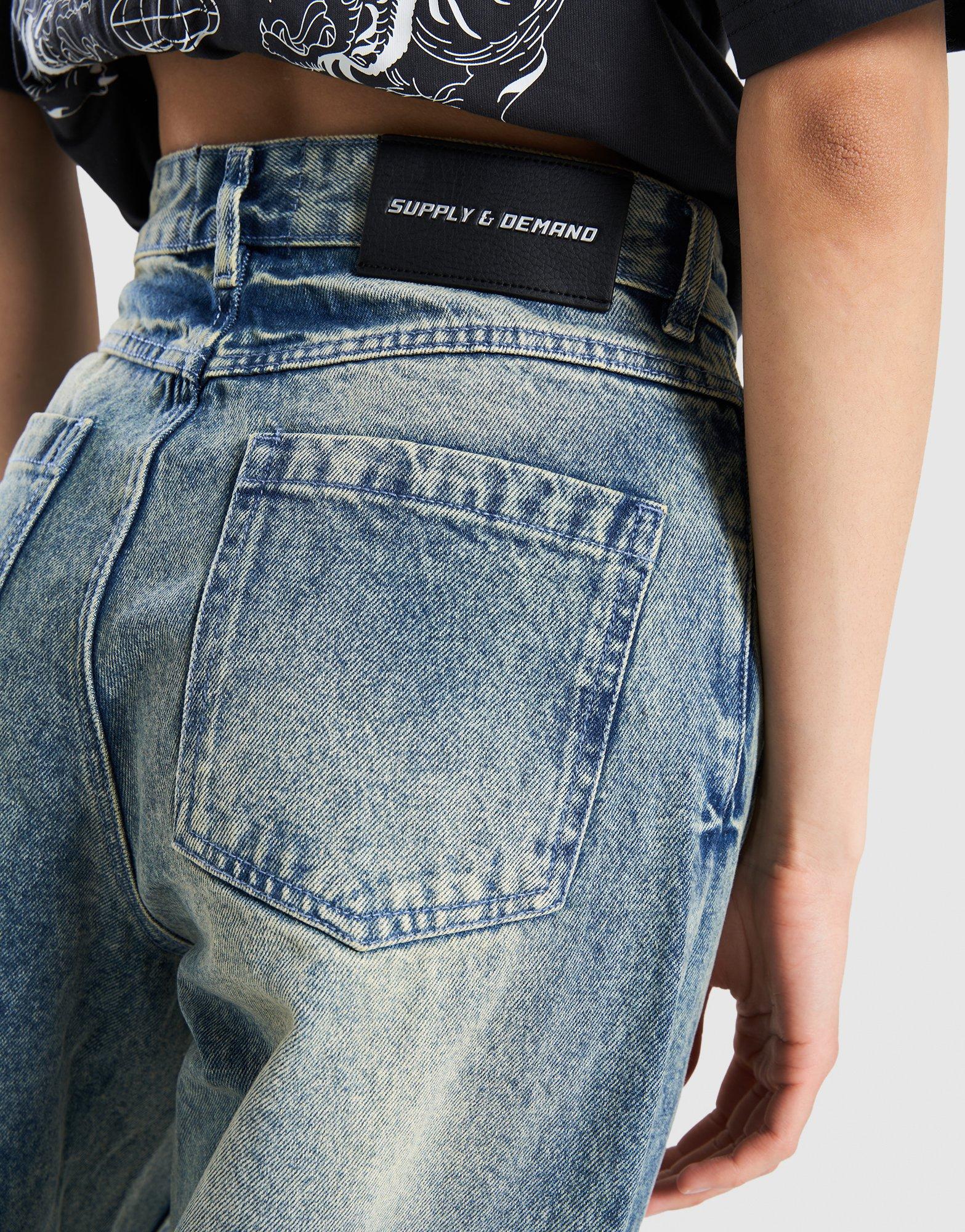 Ženske jeanse SUPPLY&DEMAND HLAČE SUPPLY BARREL JN SUPTW18253718 plava