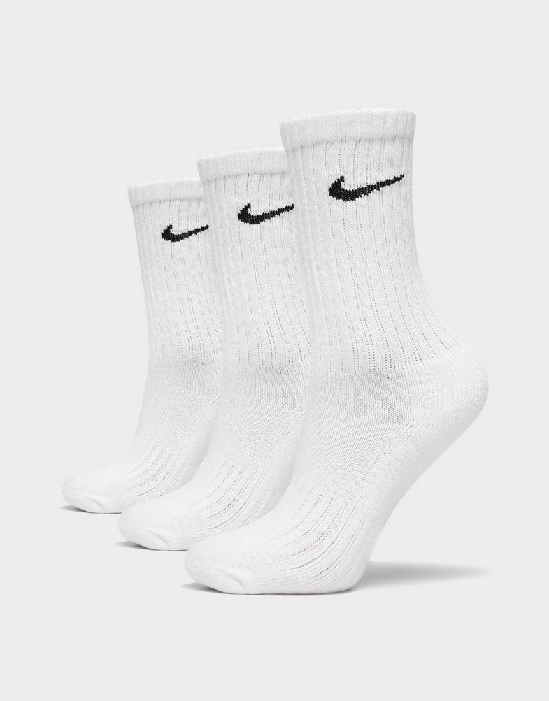 Жіночі шкарпетки NIKE ВИСОКІ ШКАРПЕТКИ 3PPK VALUE COTTON CREW SX4508-101 Білий