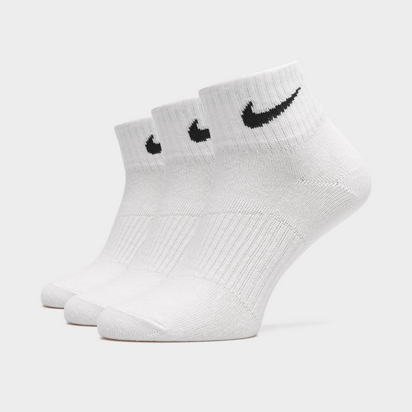 NIKE SKARPETY 3PPK QUARTER WHITE