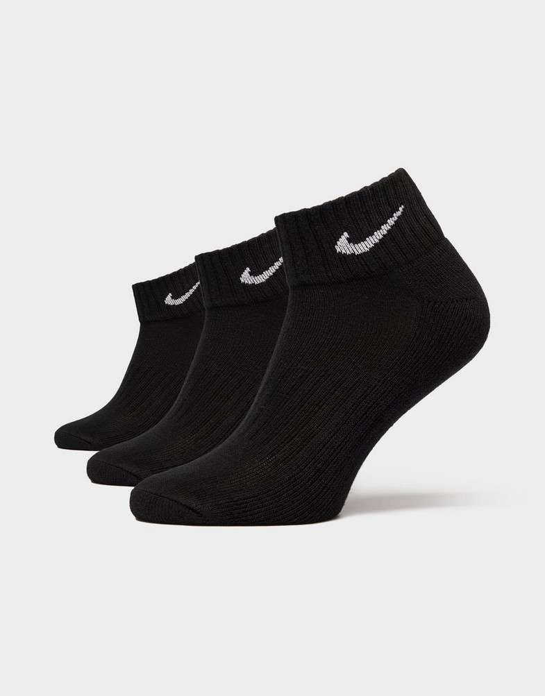 Női zokni NIKE ZOKNI CUSH QT 3PR SX4926-001 Fekete