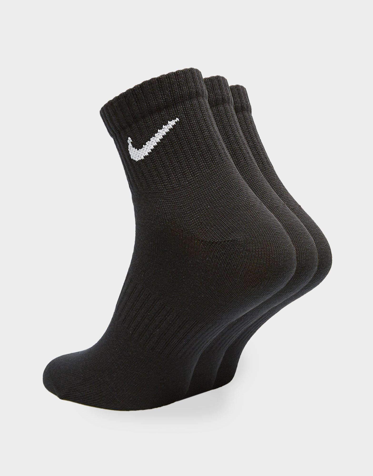 Жіночі шкарпетки NIKE ВИСОКІ ШКАРПЕТКИ U NK EVERYDAY LTWT ANKLE 3PR SX7677-010 Чорний