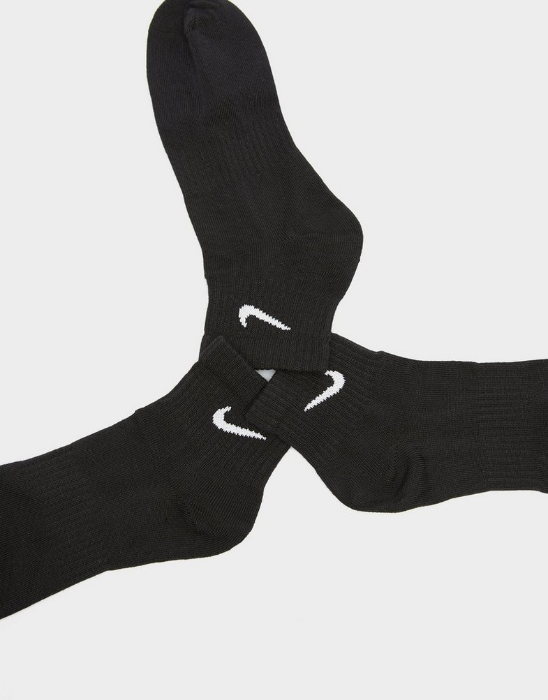 Skarpetki damskie NIKE SKARPETY U NK EVERYDAY LTWT ANKLE 3PR SX7677-010 Czarny