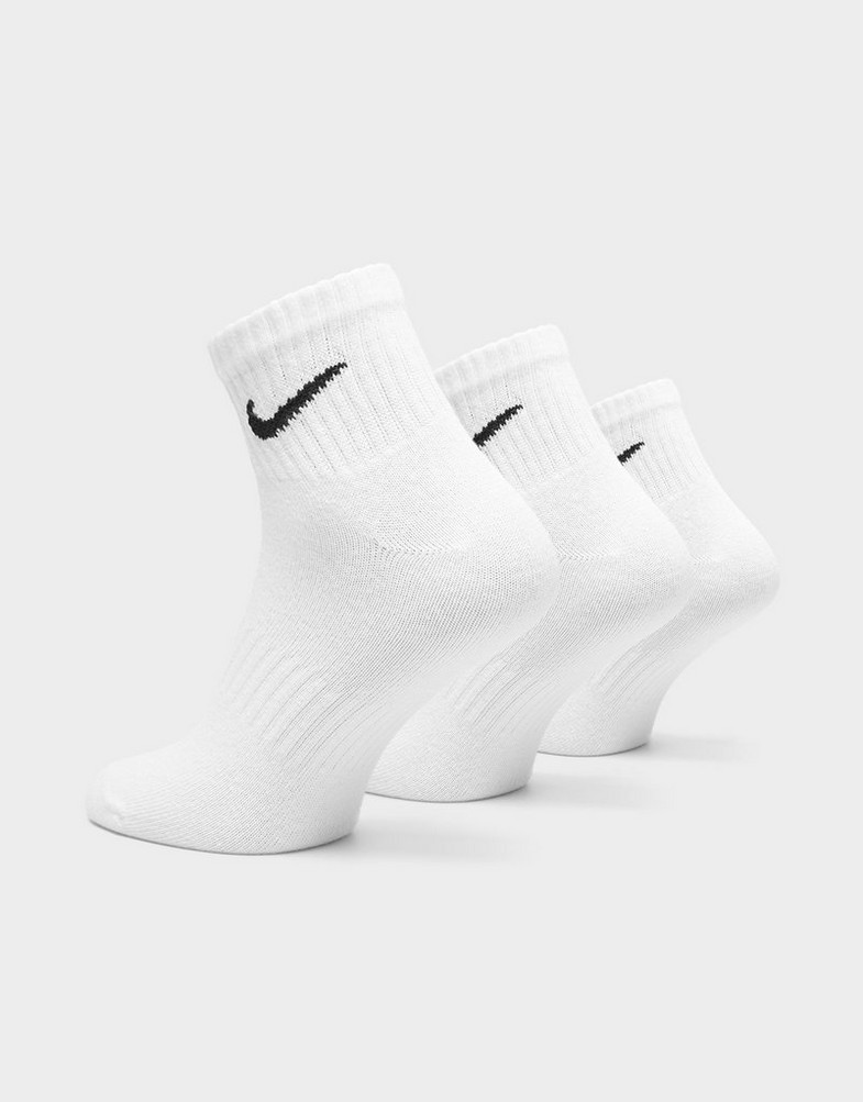 Moteriškos kojinės NIKE KOJINĖS U NK EVERYDAY LTWT ANKLE 3PR SX7677-100 Balta