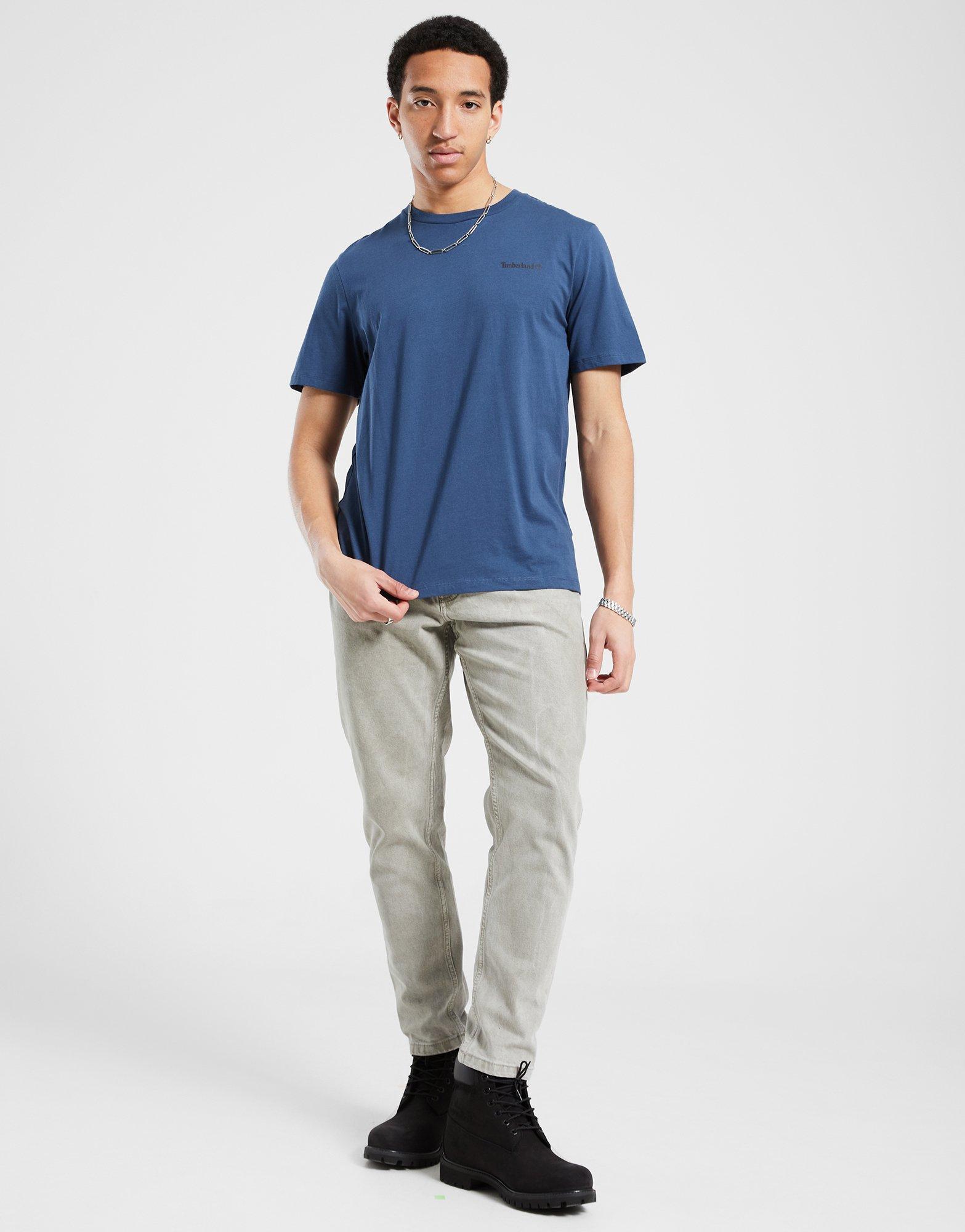 Muški T-shirt TIMBERLAND T-SHIRT FRONT AND BACK LOGO TB0A2PSA2881 tamnoplava