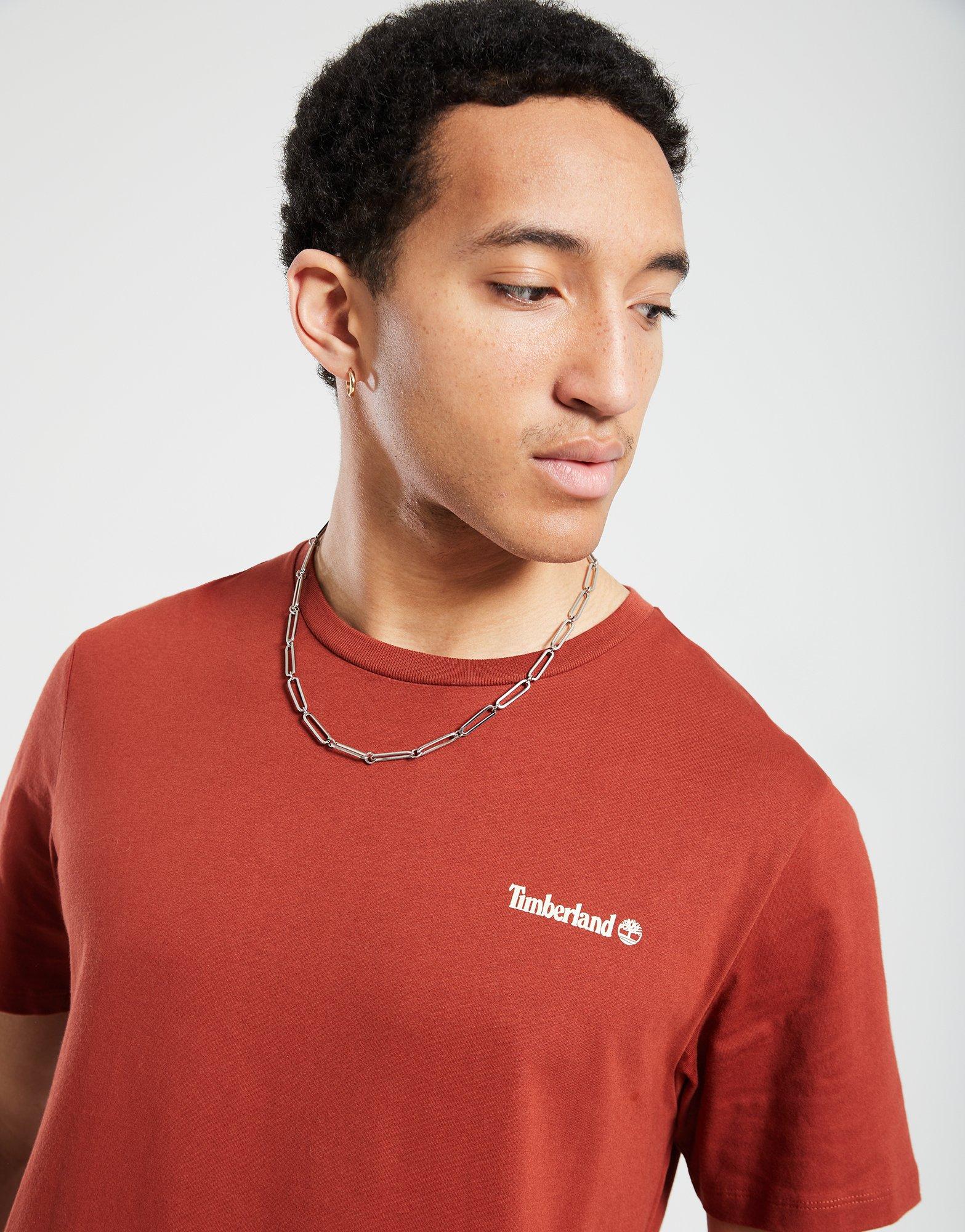 Мъжка тениска TIMBERLAND ТЕНИСКА FRONT AND BACK LOGO TB0A2PSAEOD1 Бордо