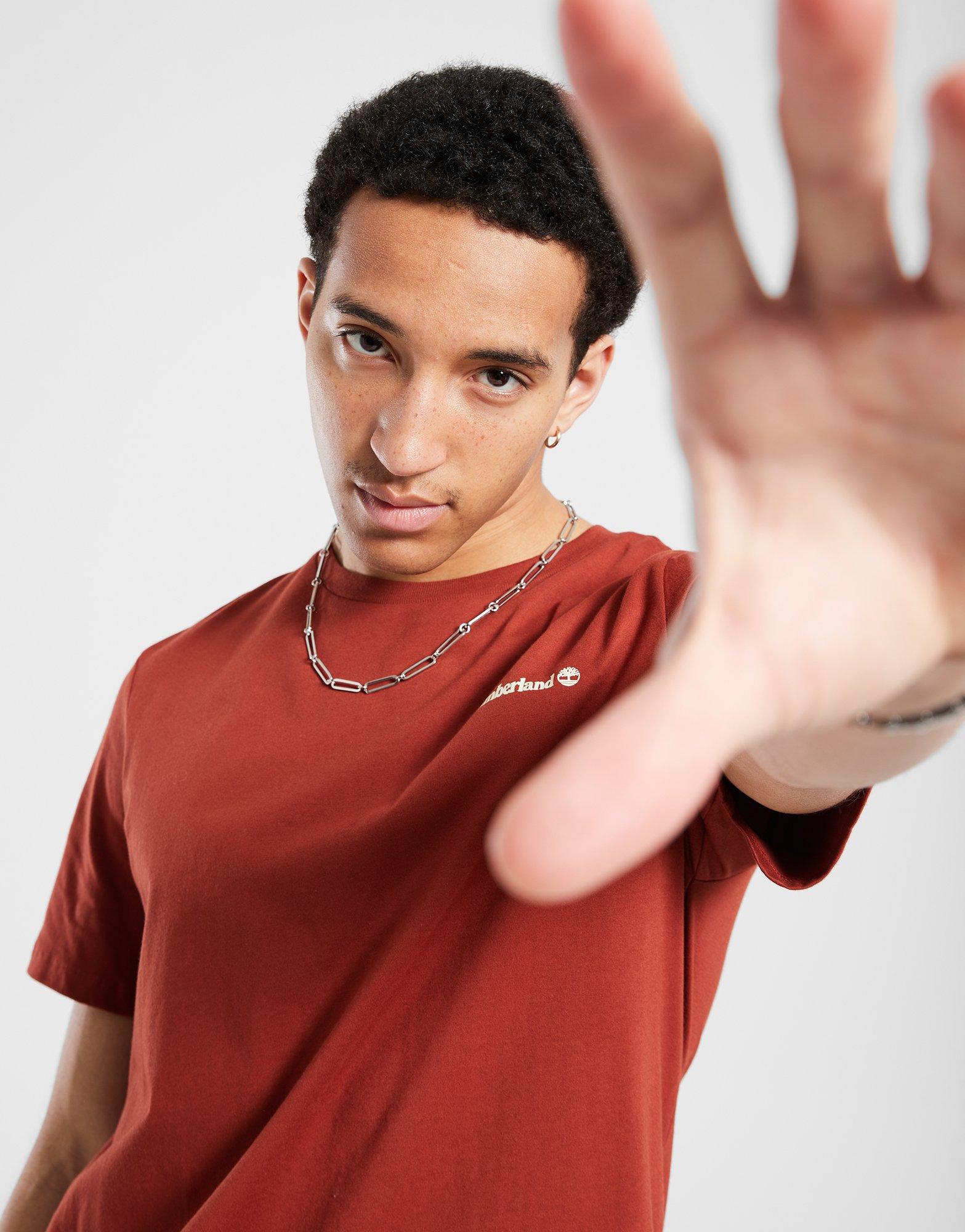 Мъжка тениска TIMBERLAND ТЕНИСКА FRONT AND BACK LOGO TB0A2PSAEOD1 Бордо