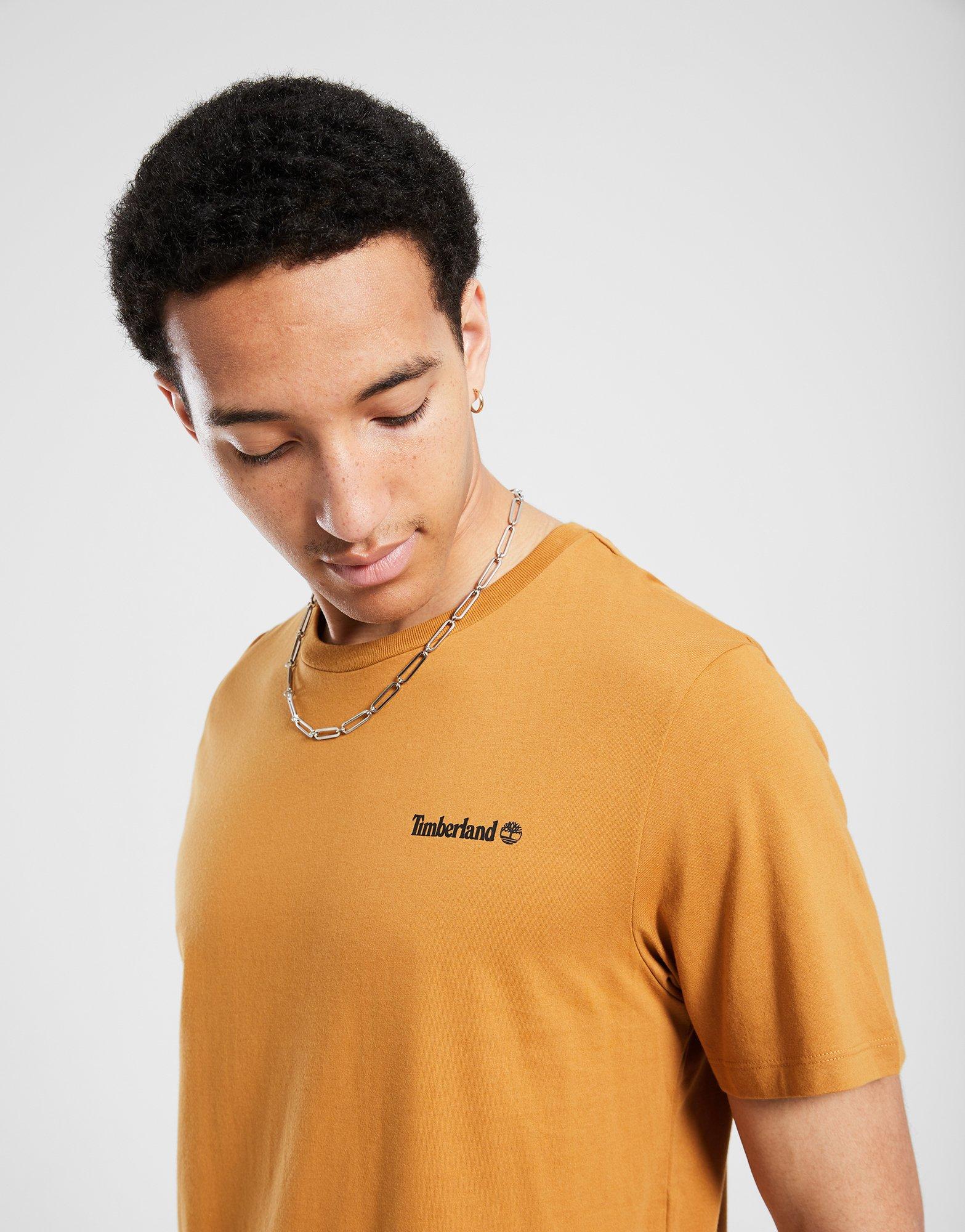 Muški T-shirt TIMBERLAND T-SHIRT FRONT AND BACK LOGO TB0A2PSAP471 zlatna