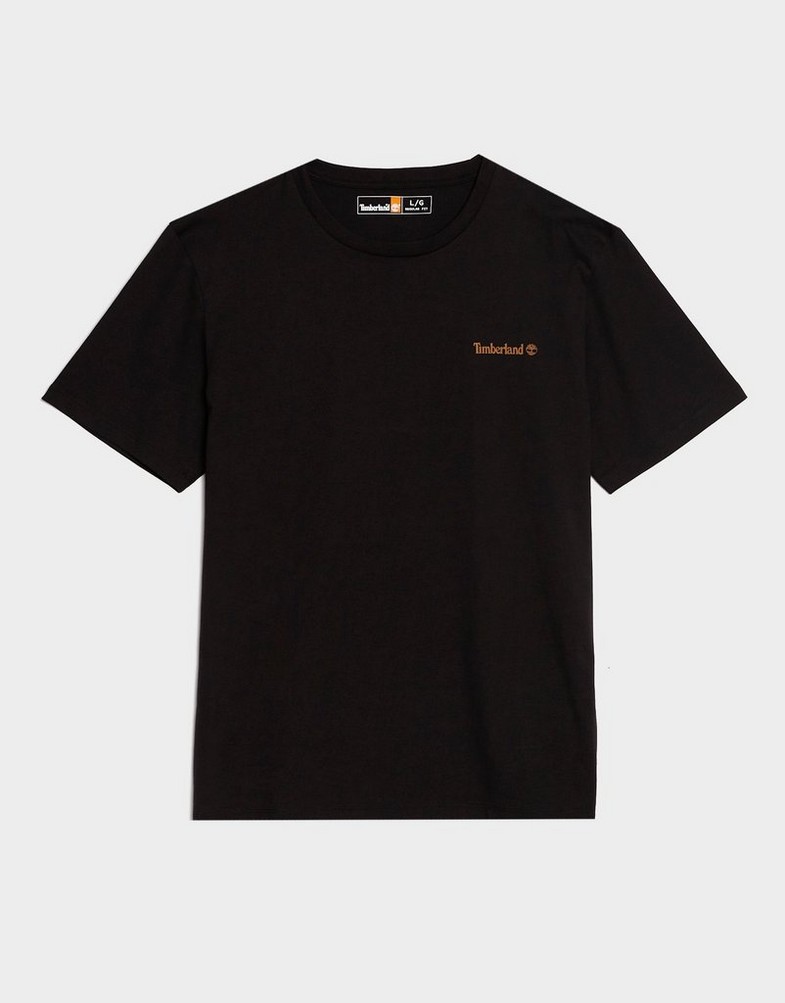 Tricou pentru bărbați TIMBERLAND TRICOU SMALL LOGO PRINT TEE TB0A5QQT0011 Negru