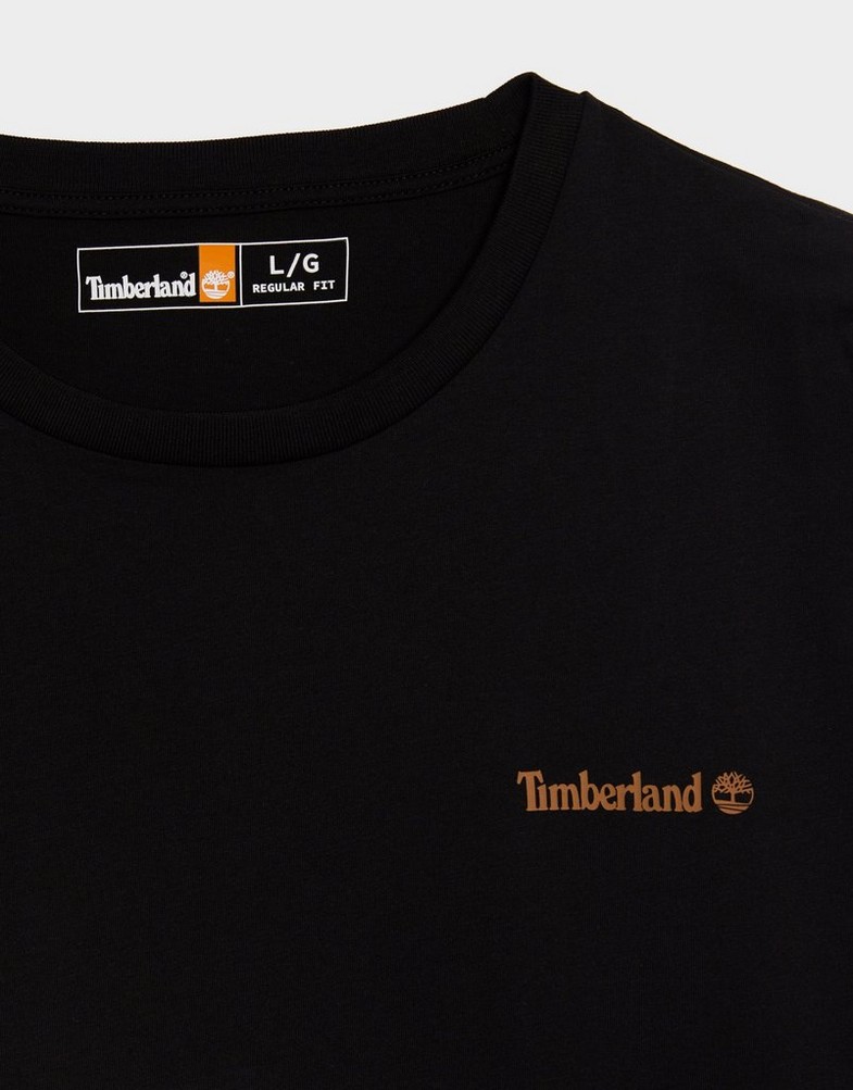 Tricou pentru bărbați TIMBERLAND TRICOU SMALL LOGO PRINT TEE TB0A5QQT0011 Negru