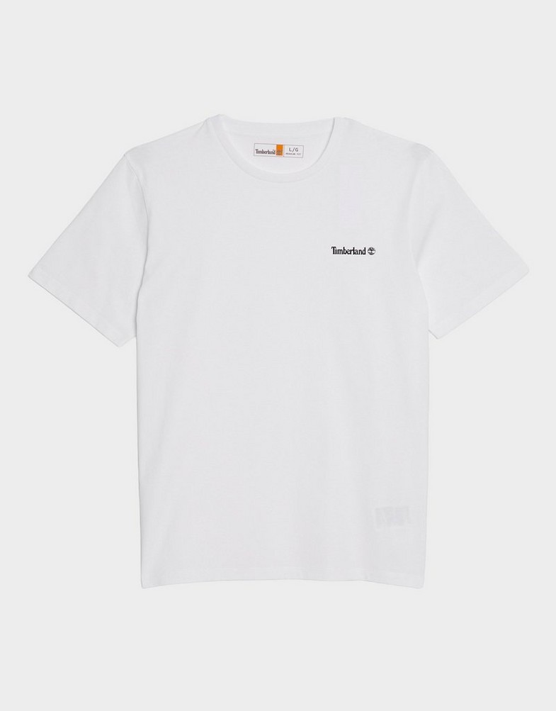 Tricou pentru bărbați TIMBERLAND TRICOU SMALL LOGO PRINT TEE TB0A5QQT1001 Alb