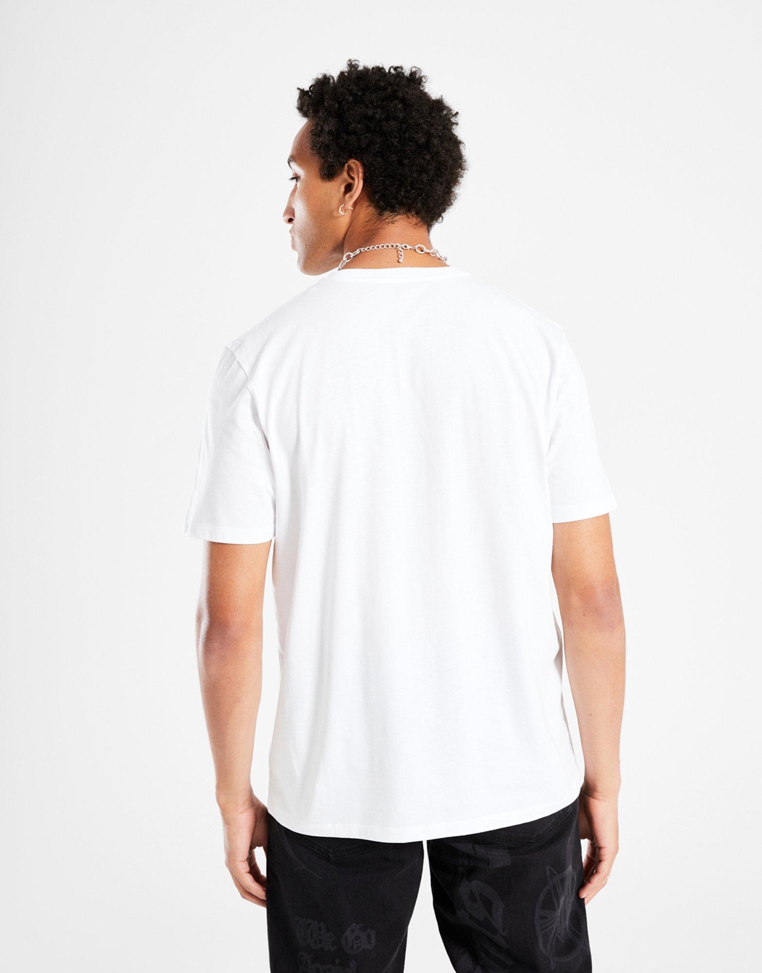 Koszulka, t-shirt męski TIMBERLAND T-SHIRT SMALL LOGO PRINT TEE TB0A5QQT1001 Biały