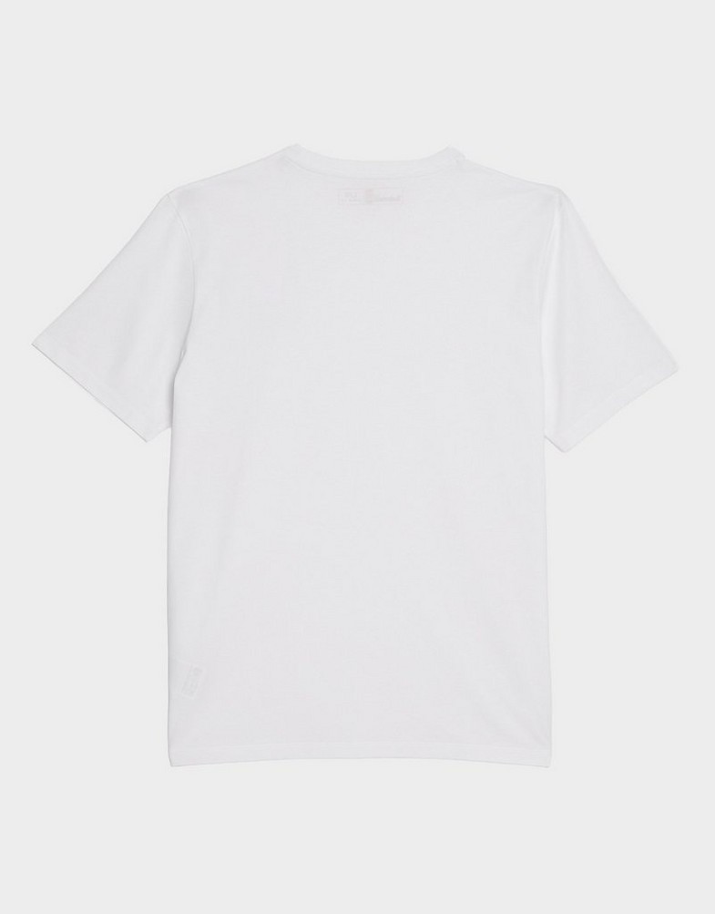 Tricou pentru bărbați TIMBERLAND TRICOU SMALL LOGO PRINT TEE TB0A5QQT1001 Alb