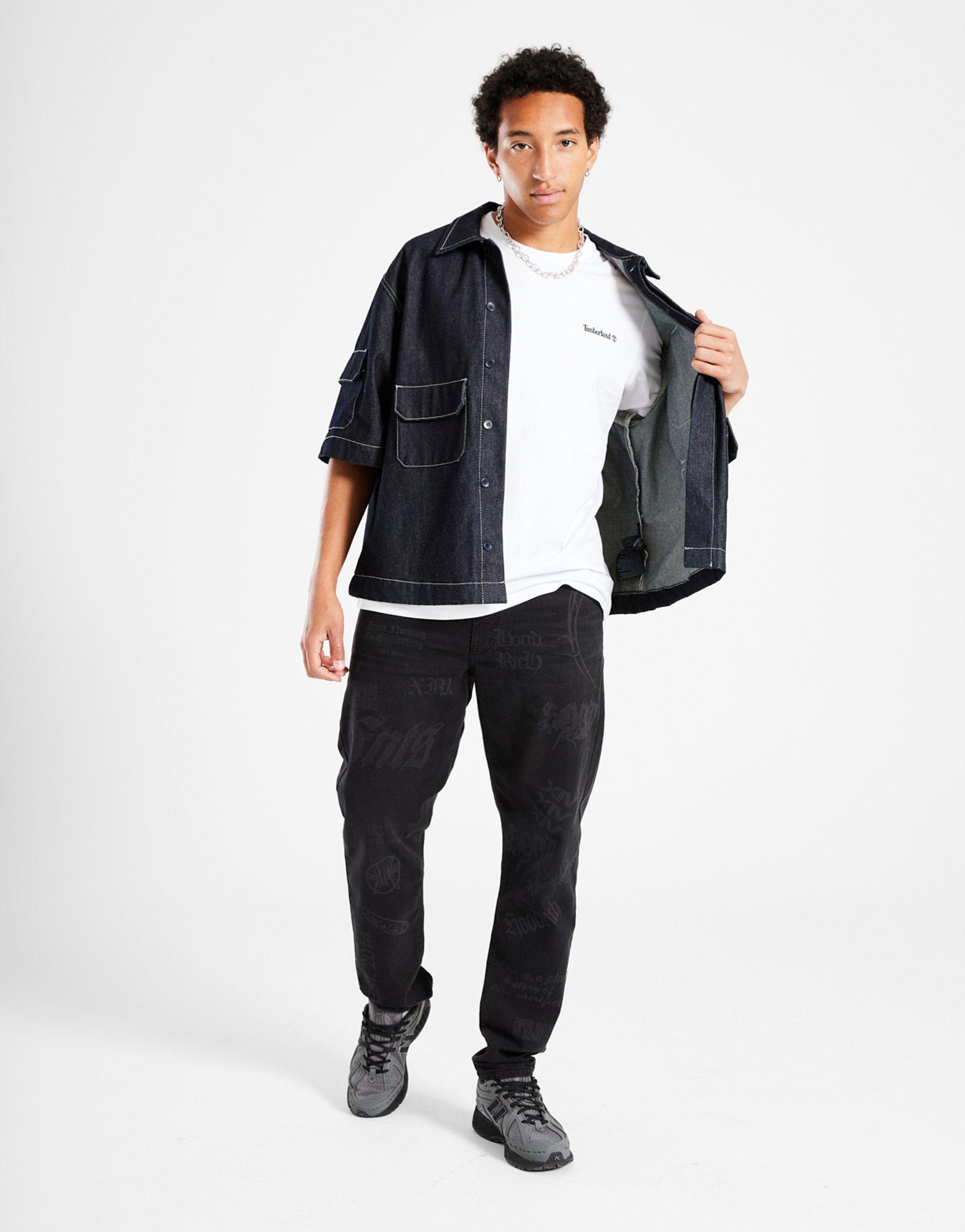 Koszulka, t-shirt męski TIMBERLAND T-SHIRT SMALL LOGO PRINT TEE TB0A5QQT1001 Biały